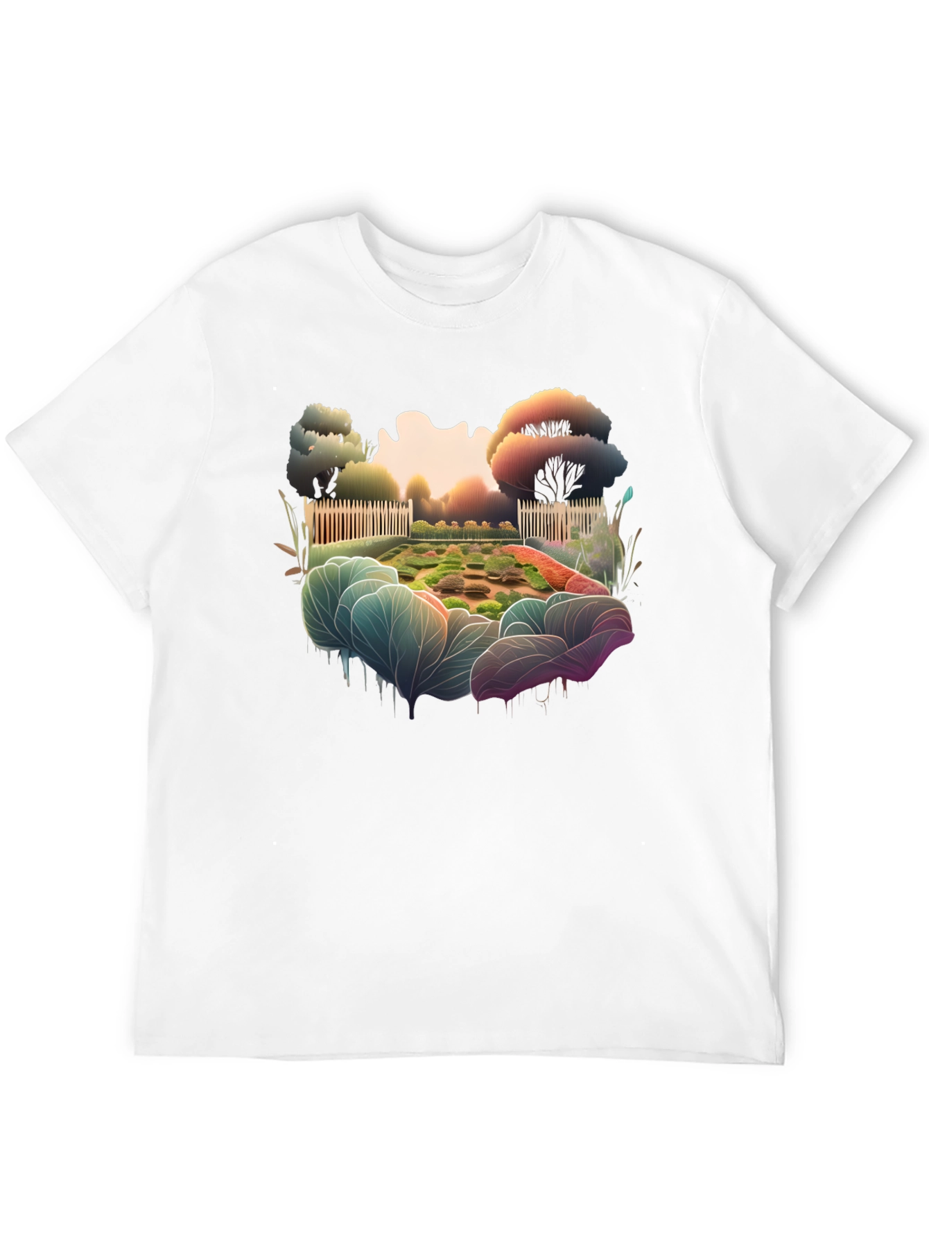 Garden Scene Graphic Tee - Black - 12