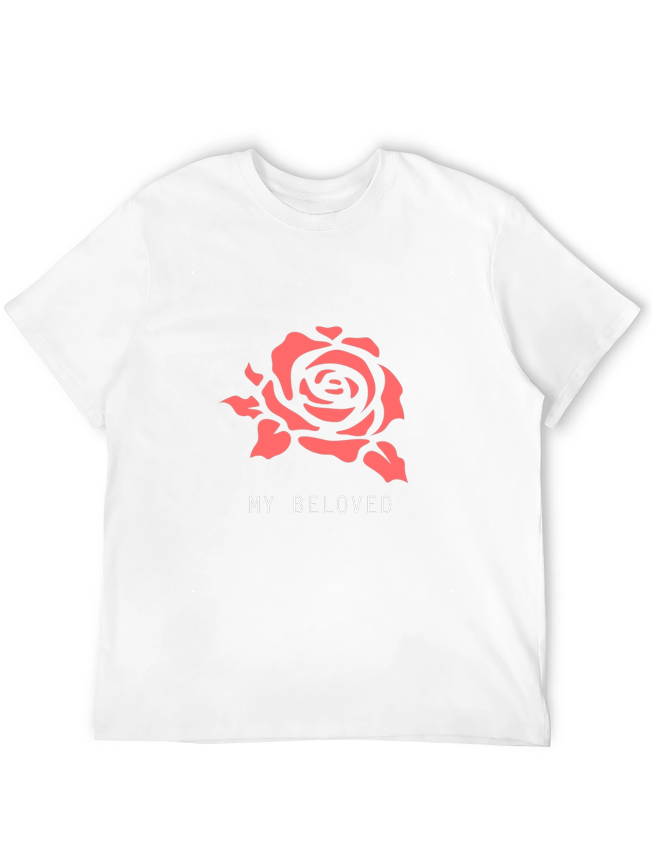 Black My Beloved Rose Graphic Tee - Soft Black Cotton T-Shirt view 12