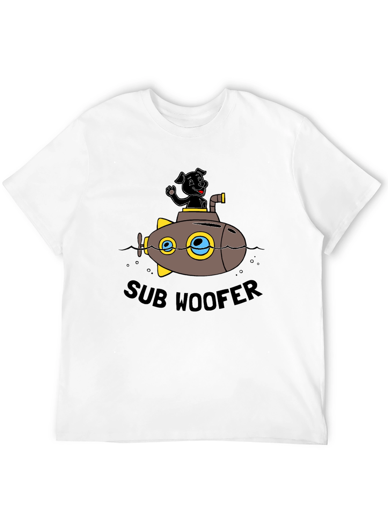 Black Sub Woofer Graphic Black T-Shirt view 12