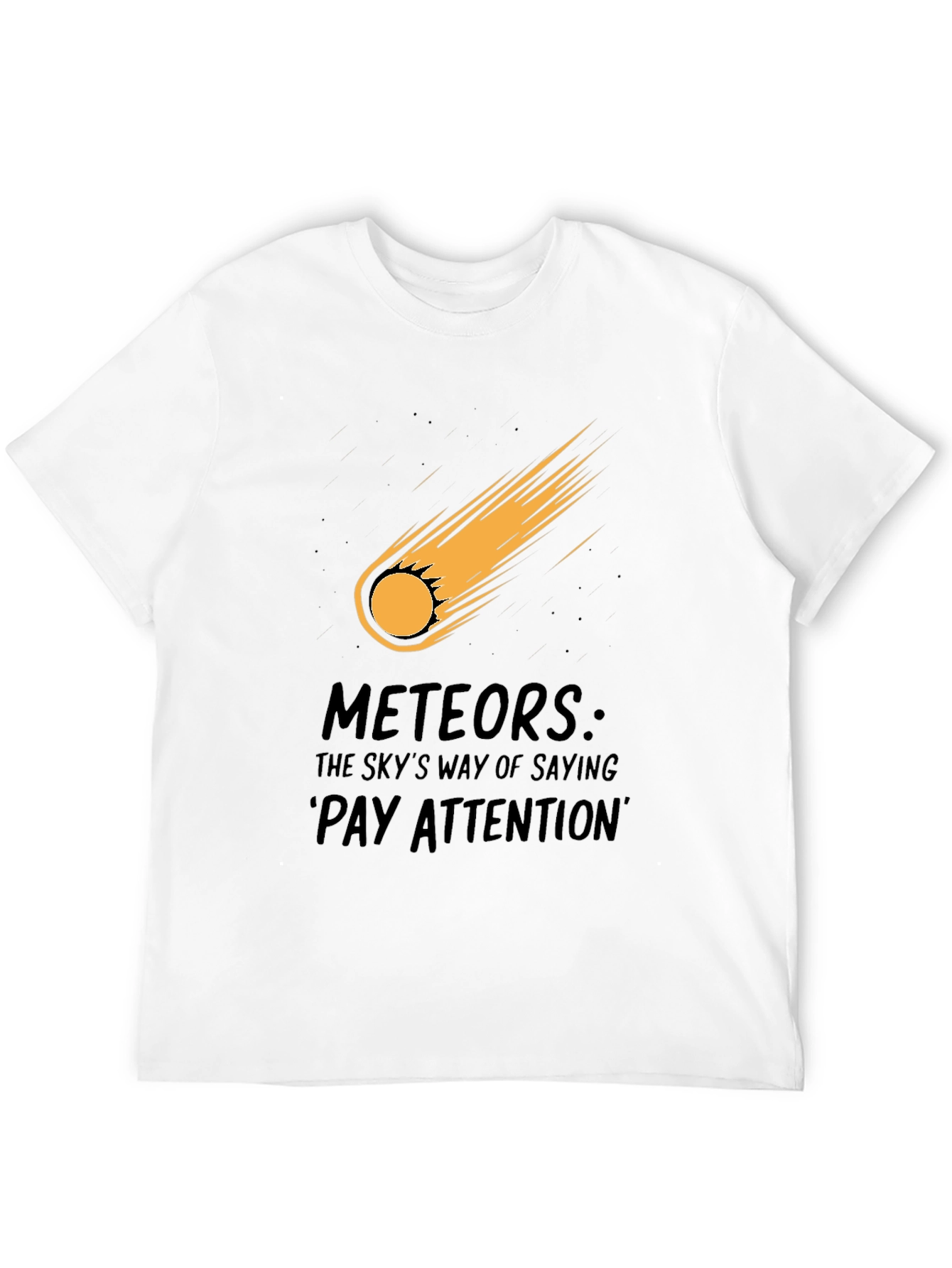 Black Meteor Strike Black T-Shirt - Pay Attention! view 12