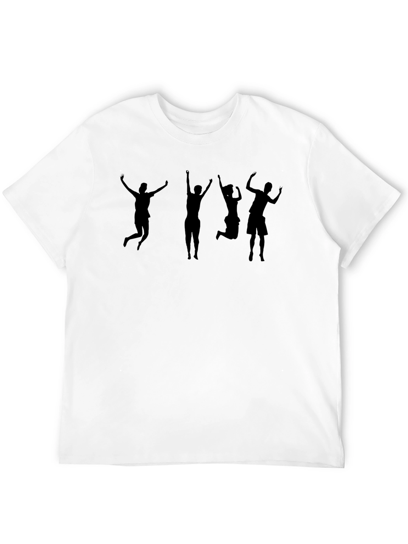 Black Jumping Silhouette Graphic T-Shirt view 12