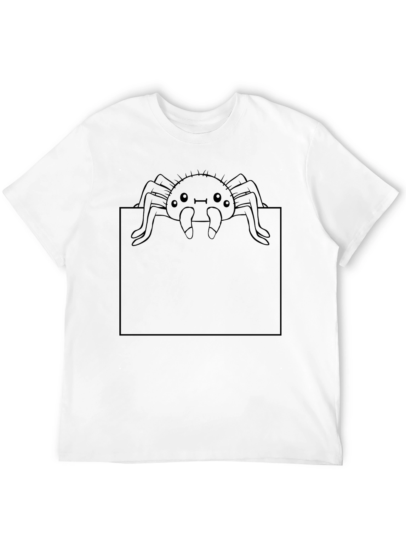 Black Cute Spider Graphic Black Tee view 12