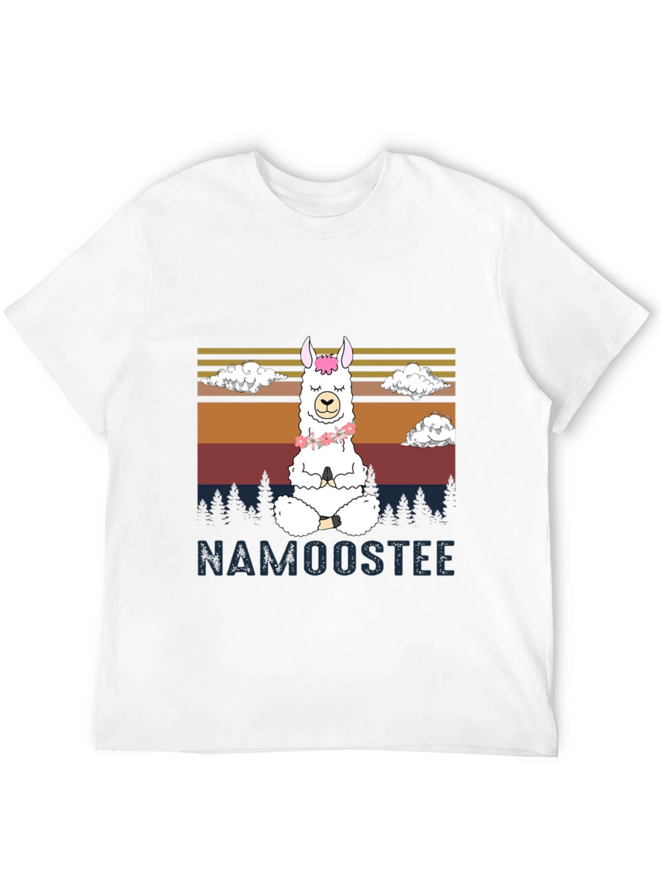 Black Namooostee Yoga Llama Tee view 12