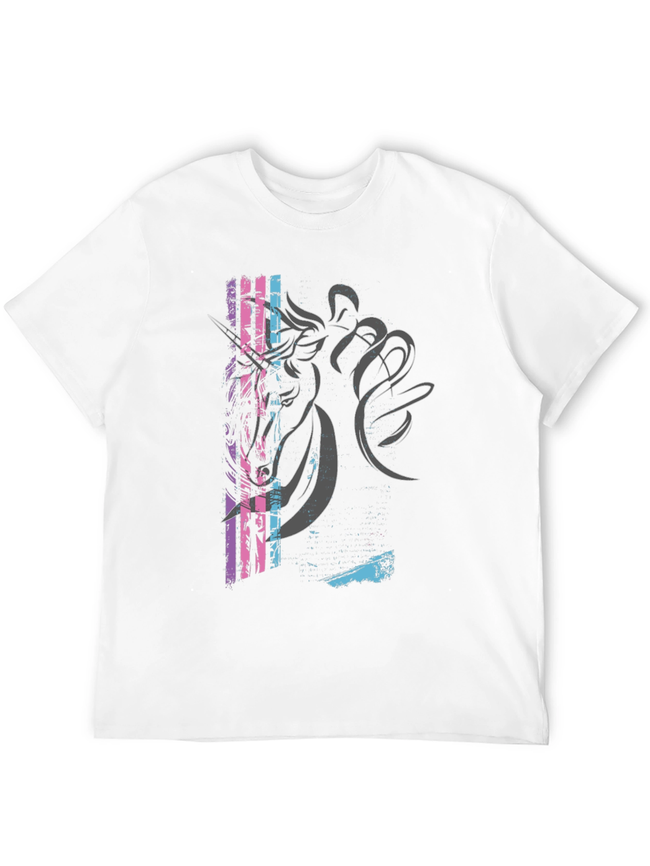 Black Unicorn Graphic Print Black T-Shirt view 12