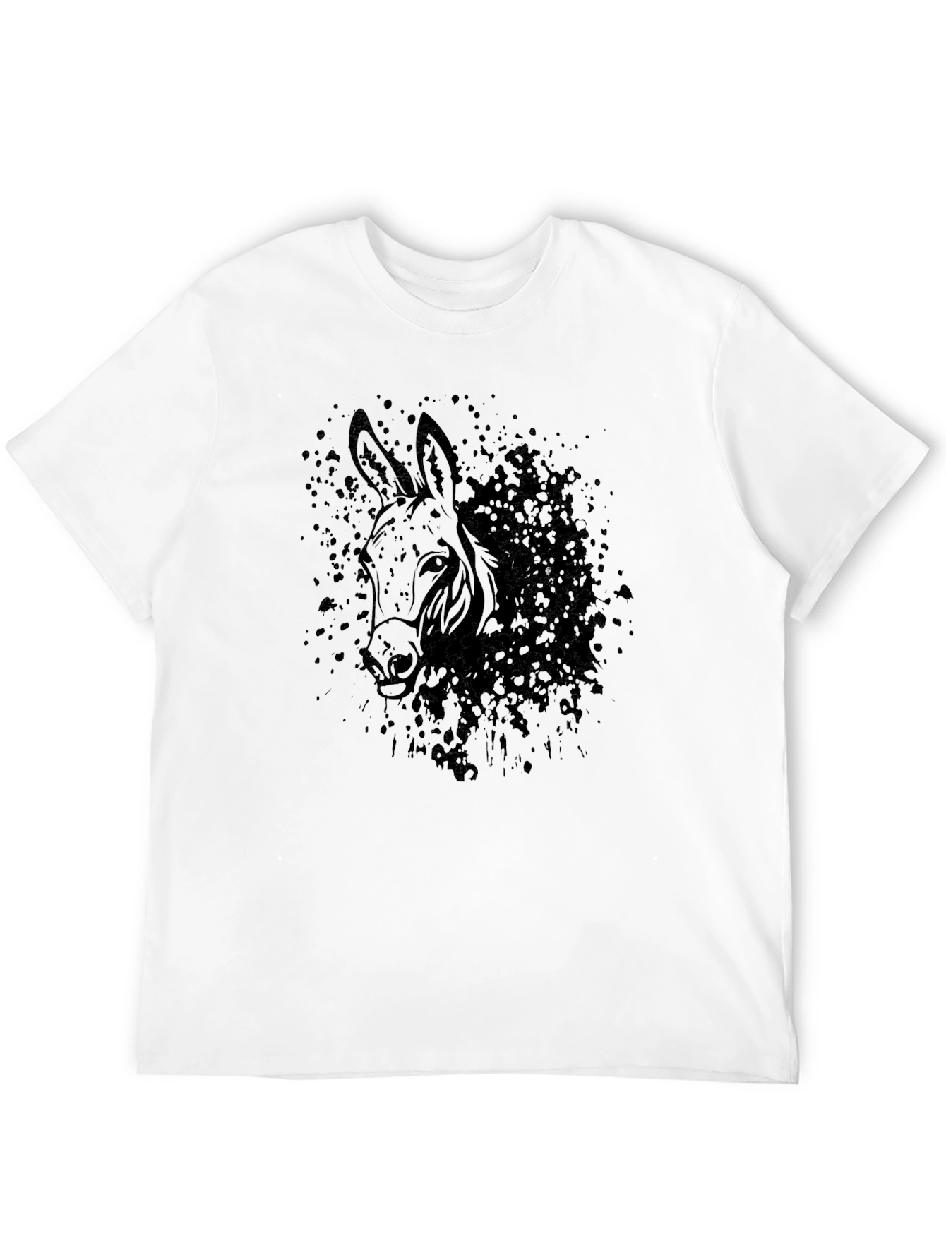 Black Black Donkey Graphic Tee - Men's Casual T-Shirt view 12