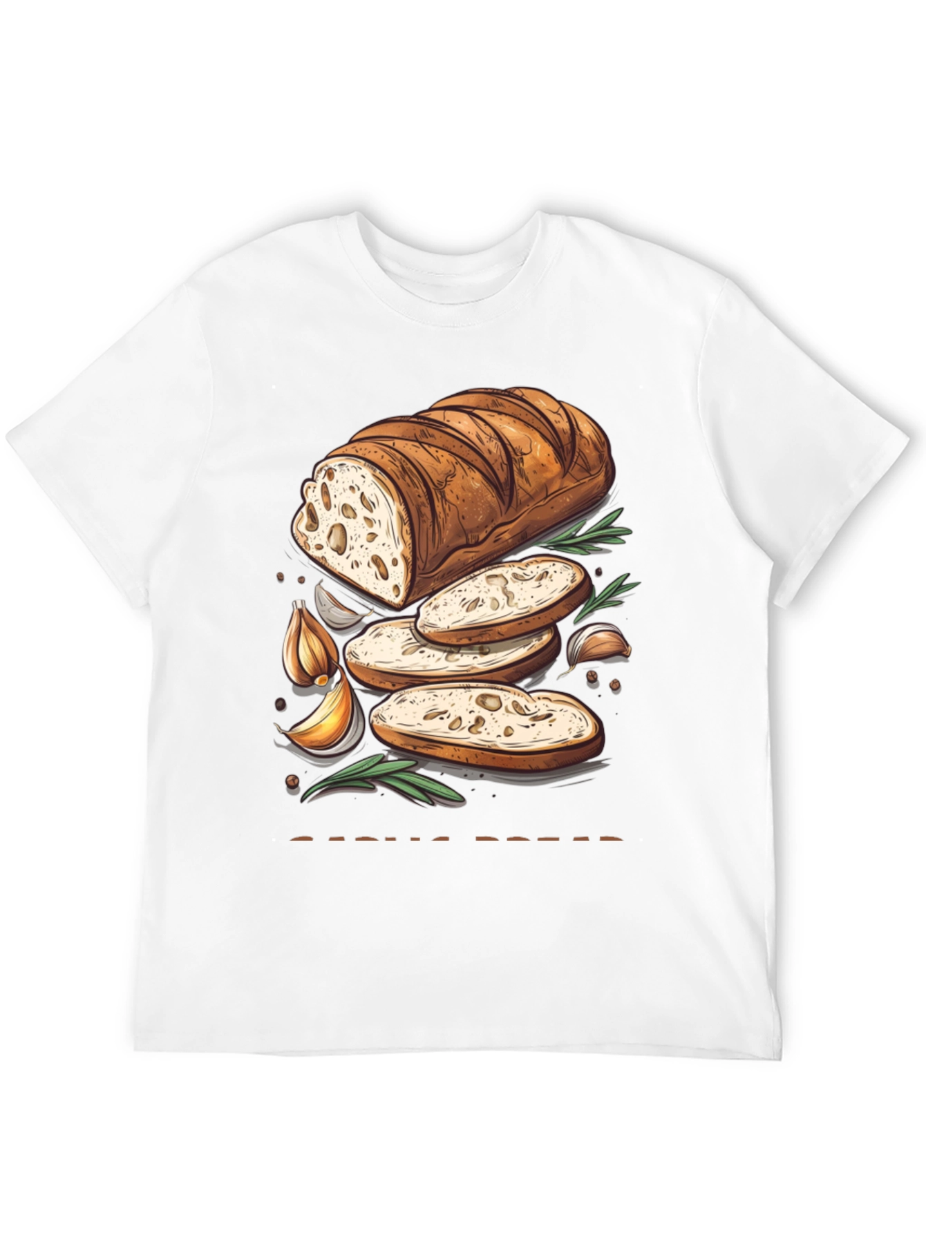 Black Garlic Bread Lover's T-Shirt view 12