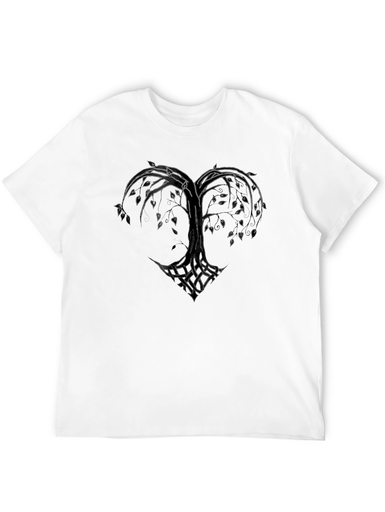 Black Heart Tree Black T-Shirt - Nature Love Design view 12