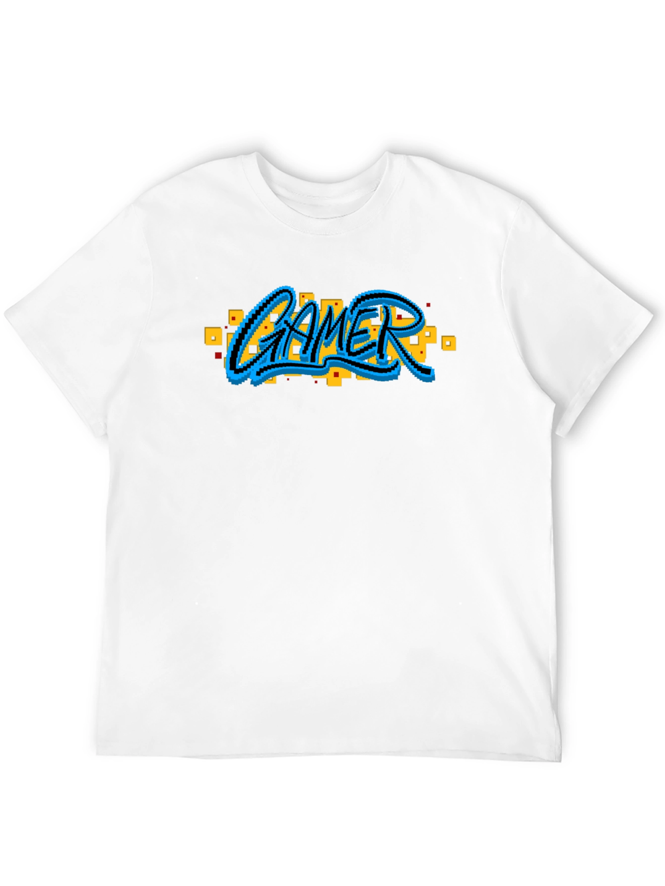 Black Pixel Gamer T-Shirt - Retro Style view 12