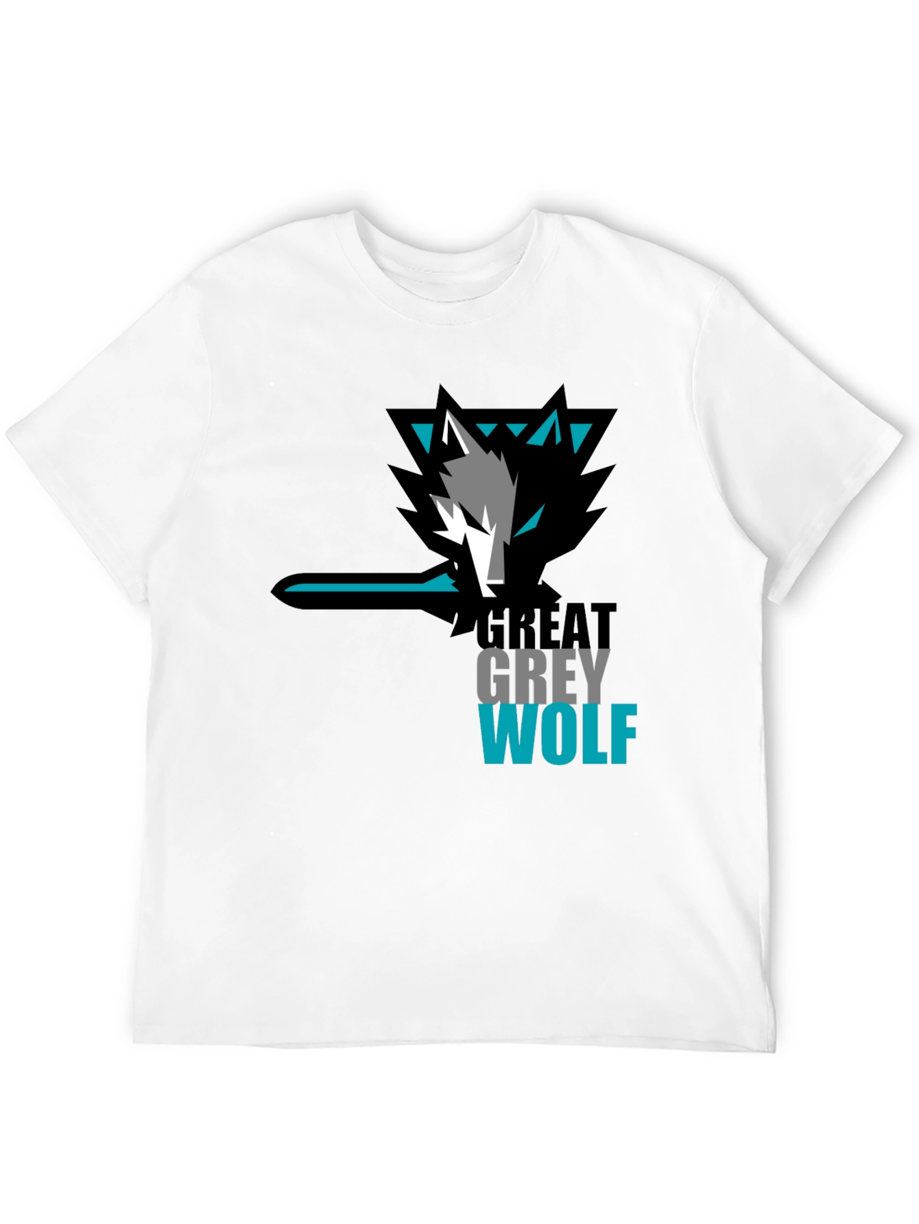 Black Great Grey Wolf Graphic T-Shirt view 12
