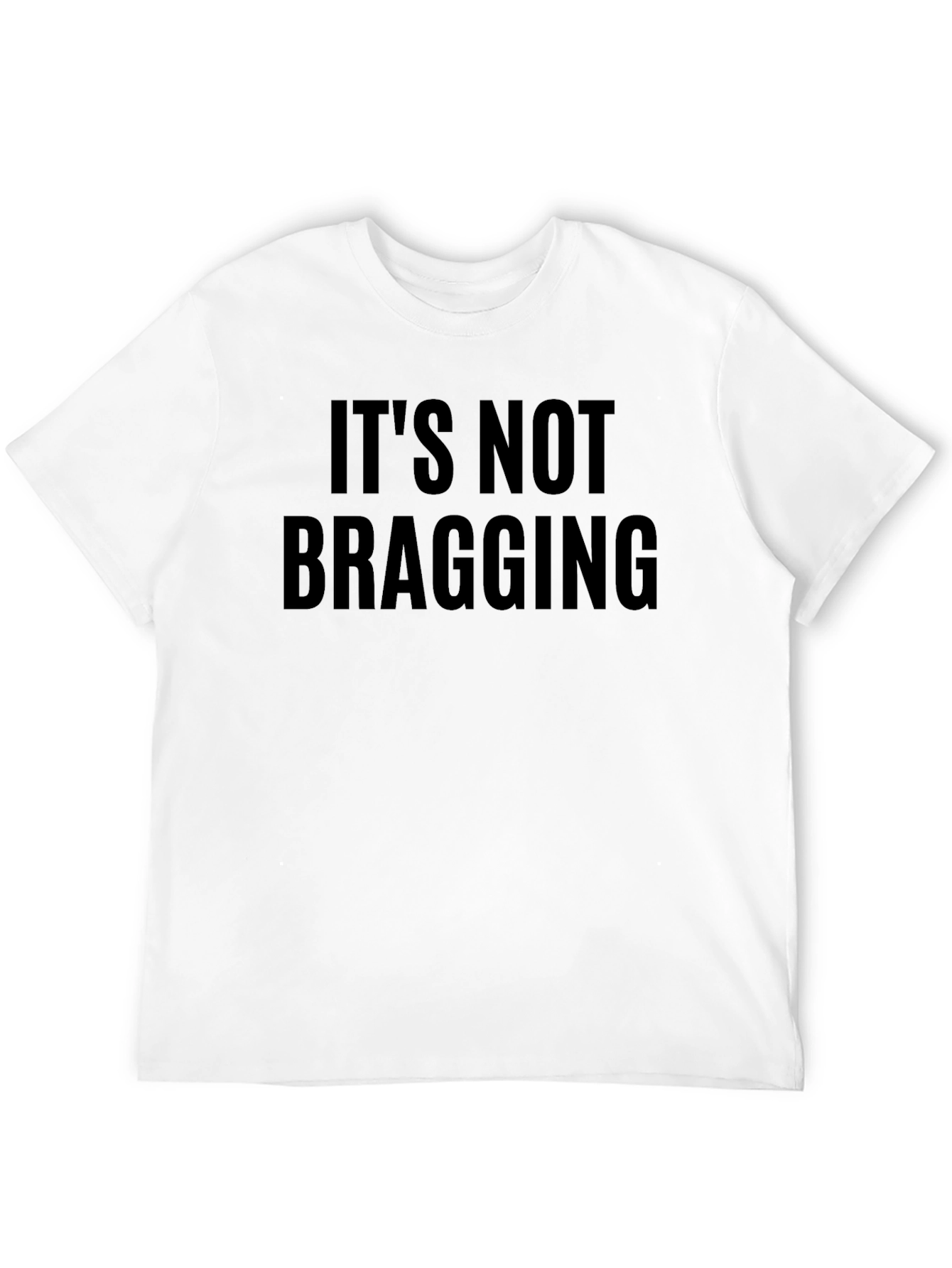Black It's Not Bragging Black Graphic Tee view 12