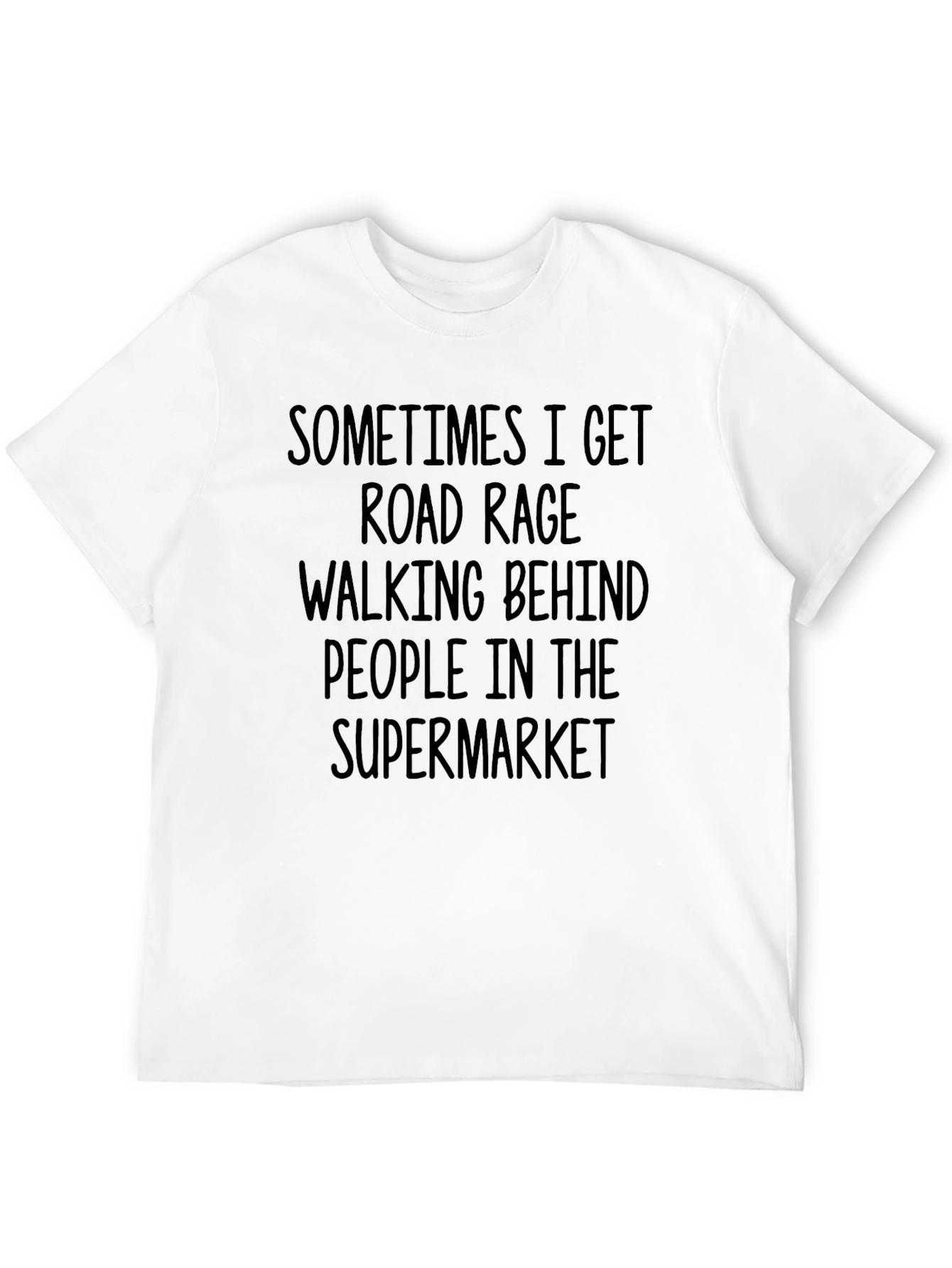 Black Road Rage Supermarket Funny Men's T-Shirt view 12
