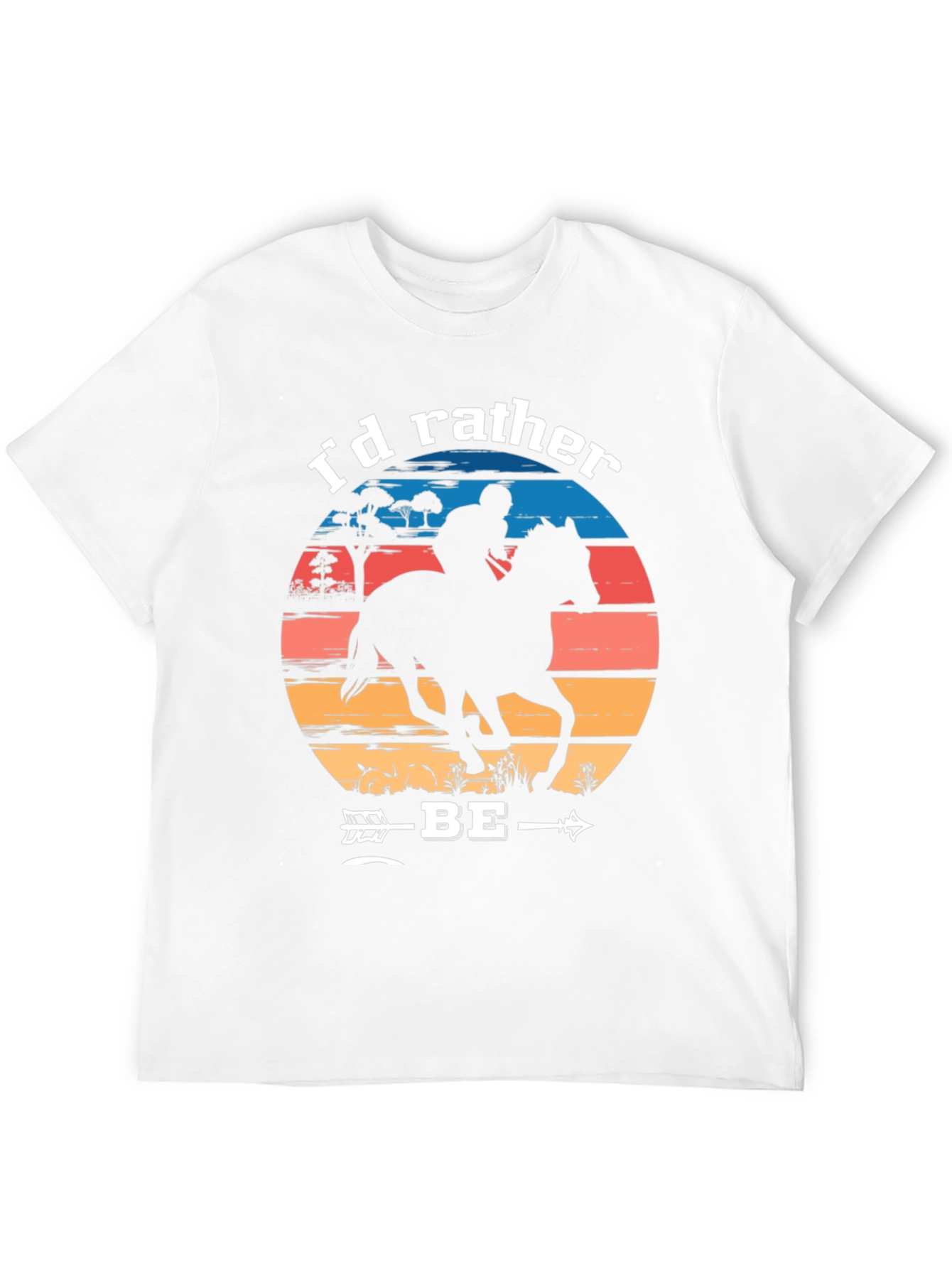 Black Equestrian T-Shirt: I'd Rather Be Riding view 12