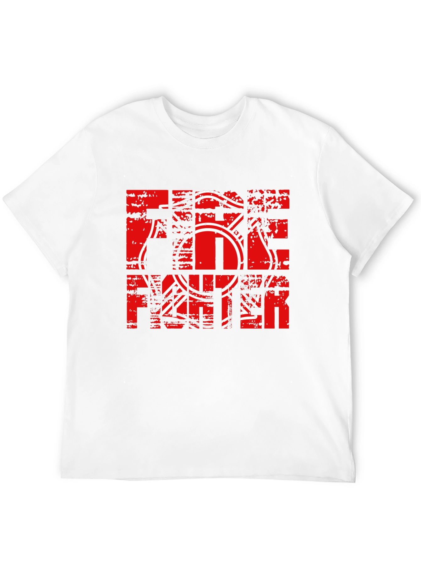 Firefighter Graphic Print Black T-Shirt - 12