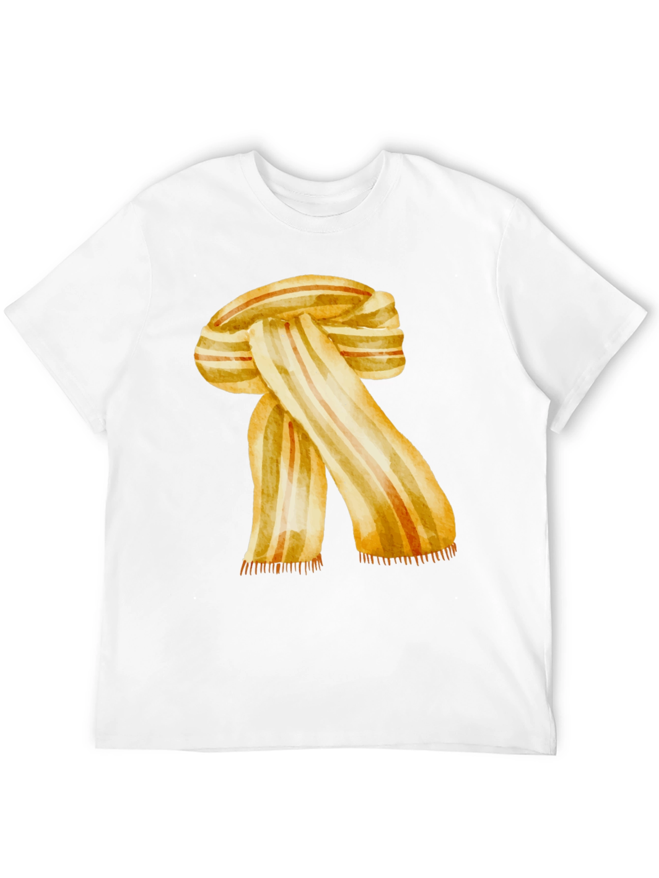 Black Watercolor Scarf Graphic Tee - Stylish Men's Shirt view 12