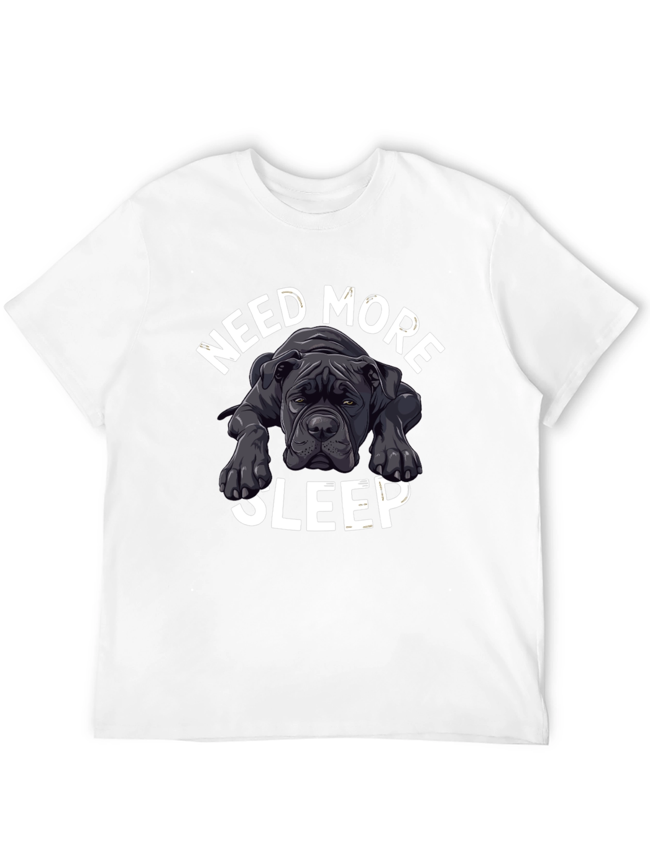 Black Need More Sleep Dog T-Shirt view 12