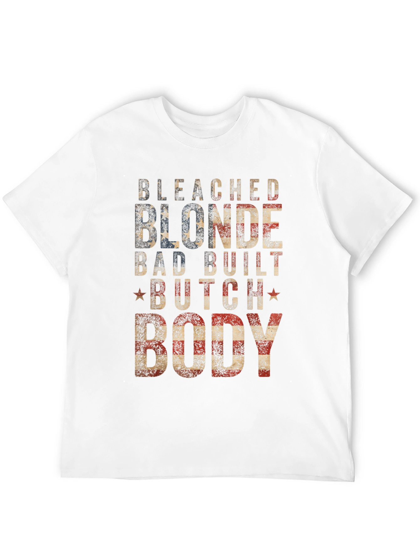 Black Bleached Blonde Body Graphic Tee - Patriotic USA T-Shirt view 12