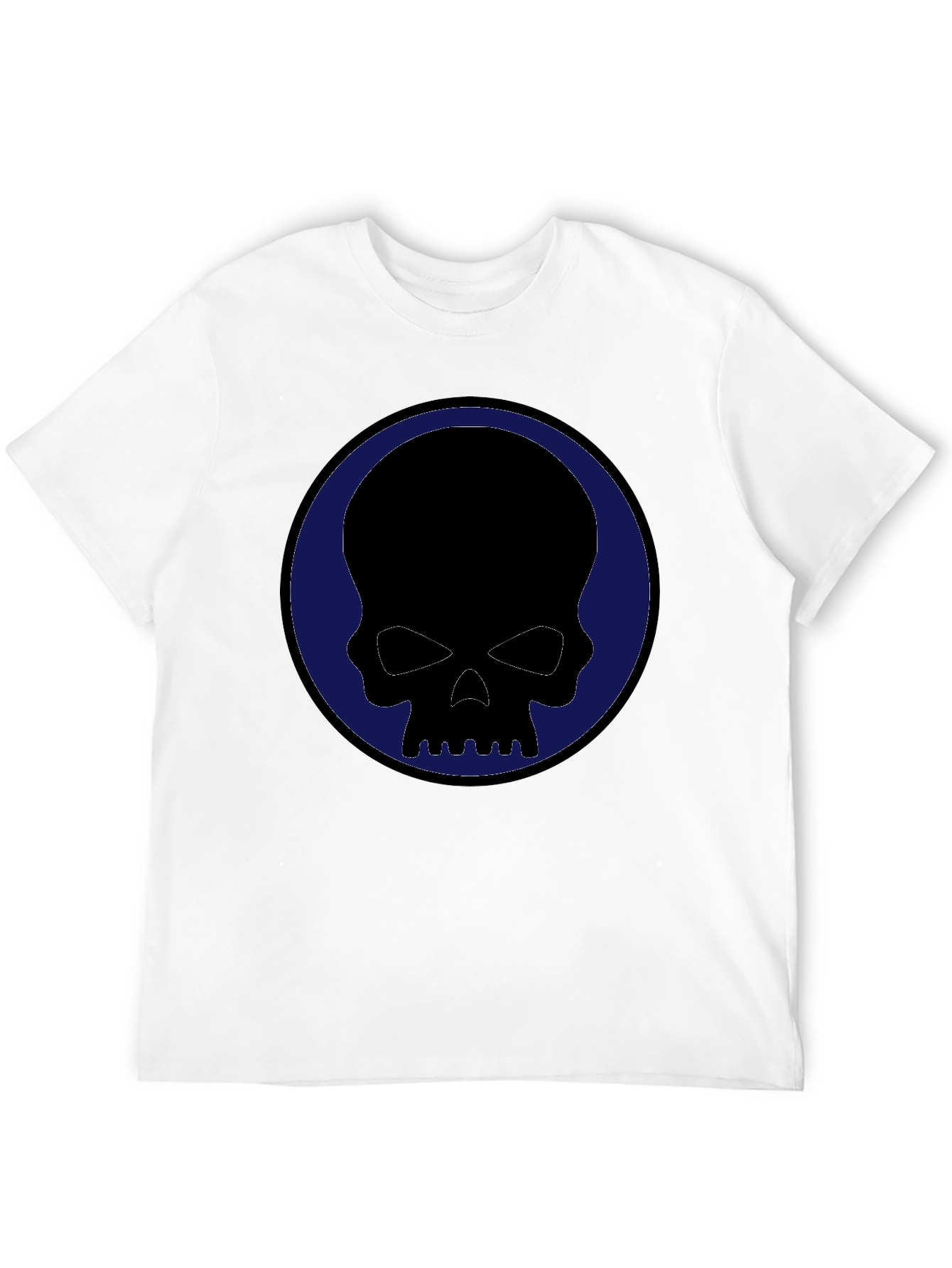 Black Skull Graphic Tee - Black Crew Neck Casual Shirt view 12