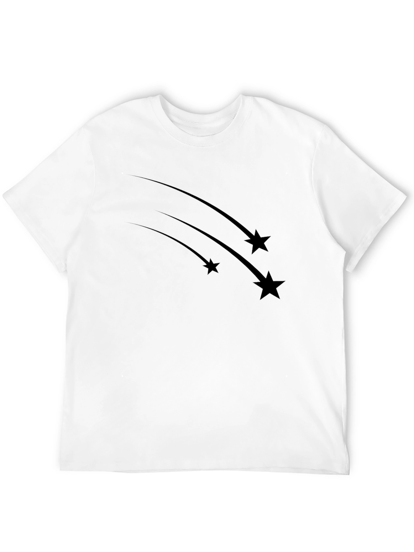 Black Men's Black Shooting Stars Graphic Tee view 12