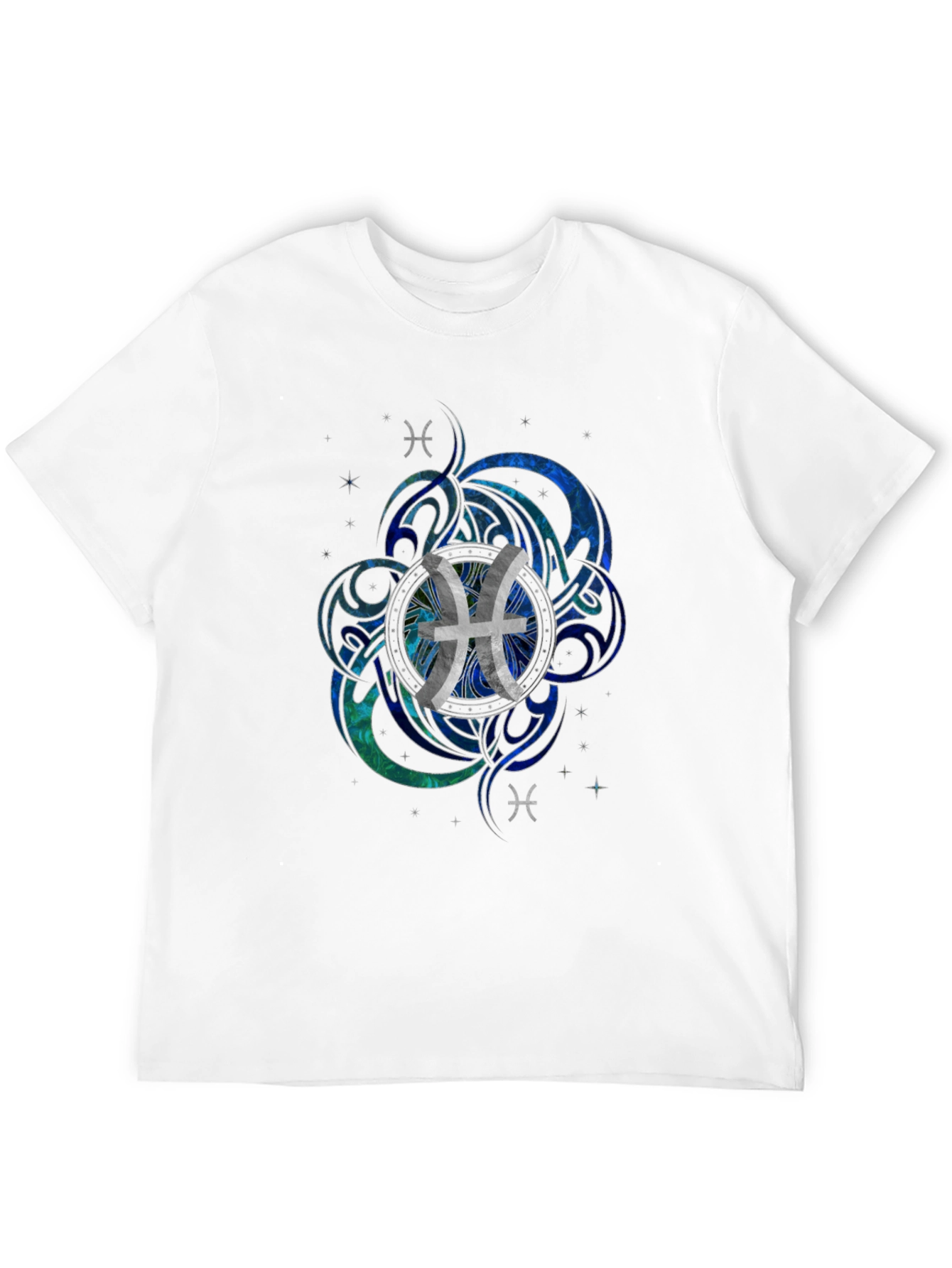 Pisces Zodiac Graphic T-Shirt - Modern Astrology Tee - 12