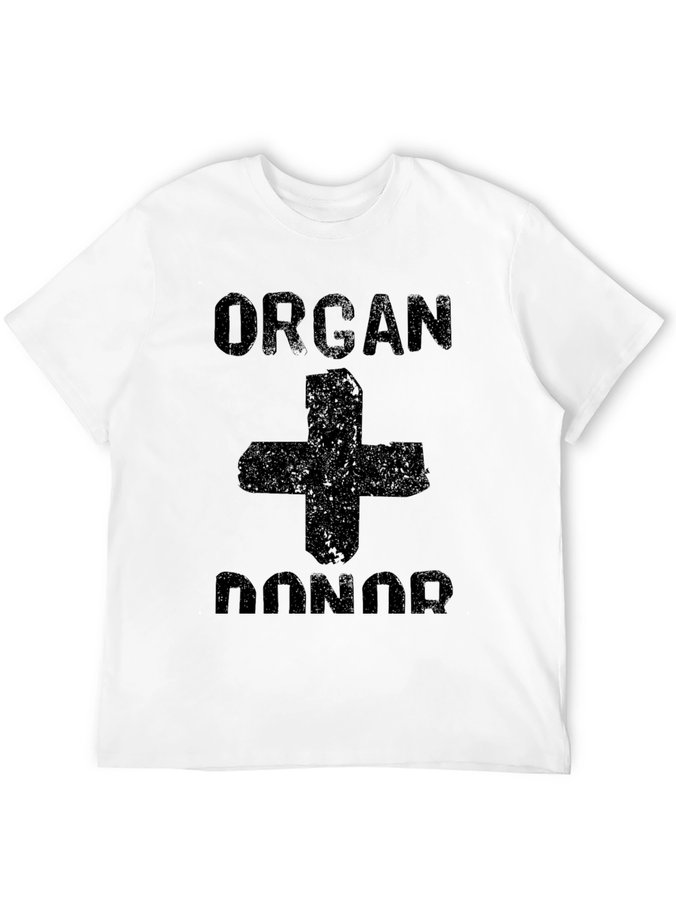 Black Organ Donor T-Shirt - Black Graphic Tee view 12