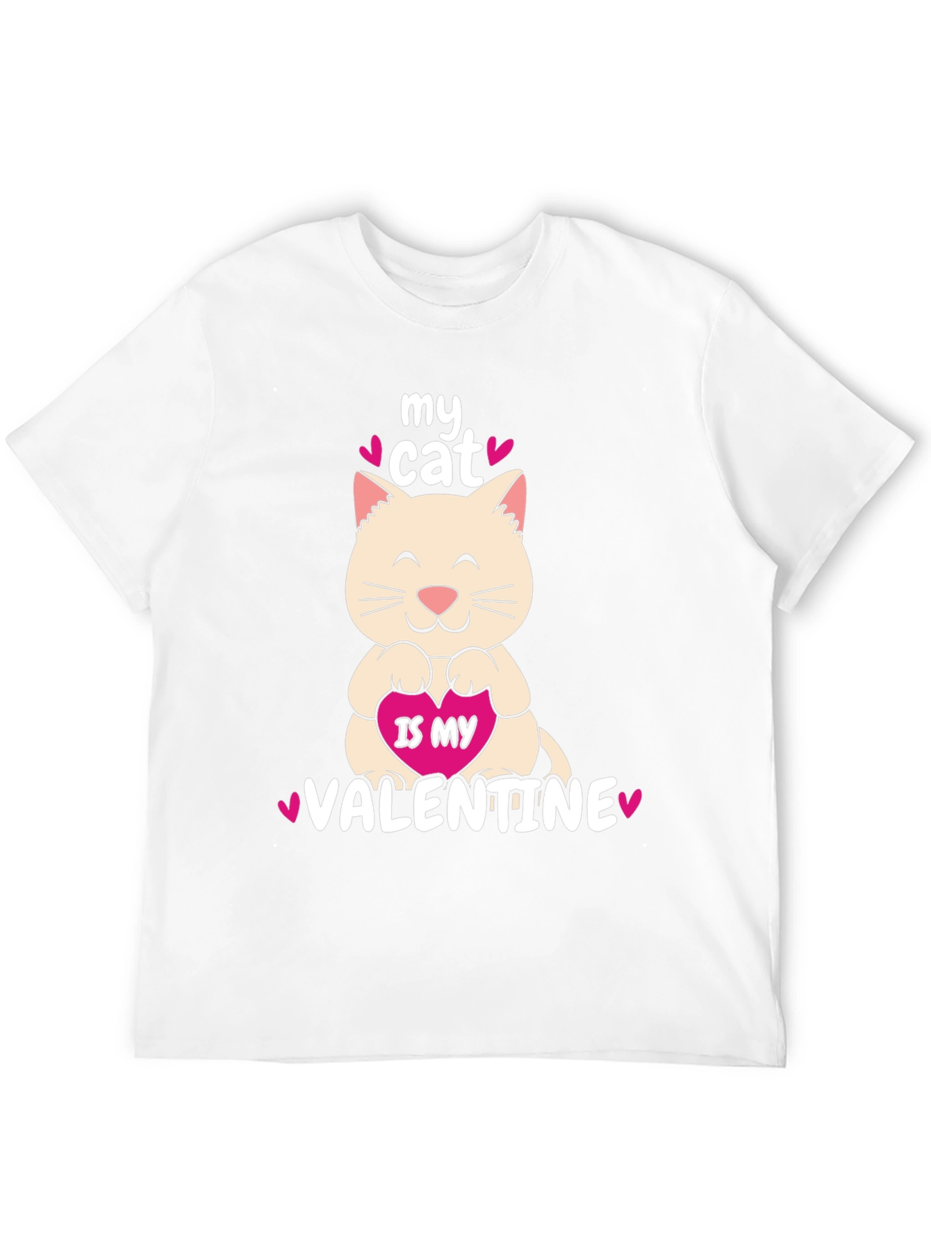 Black My Cat is My Valentine T-Shirt view 12