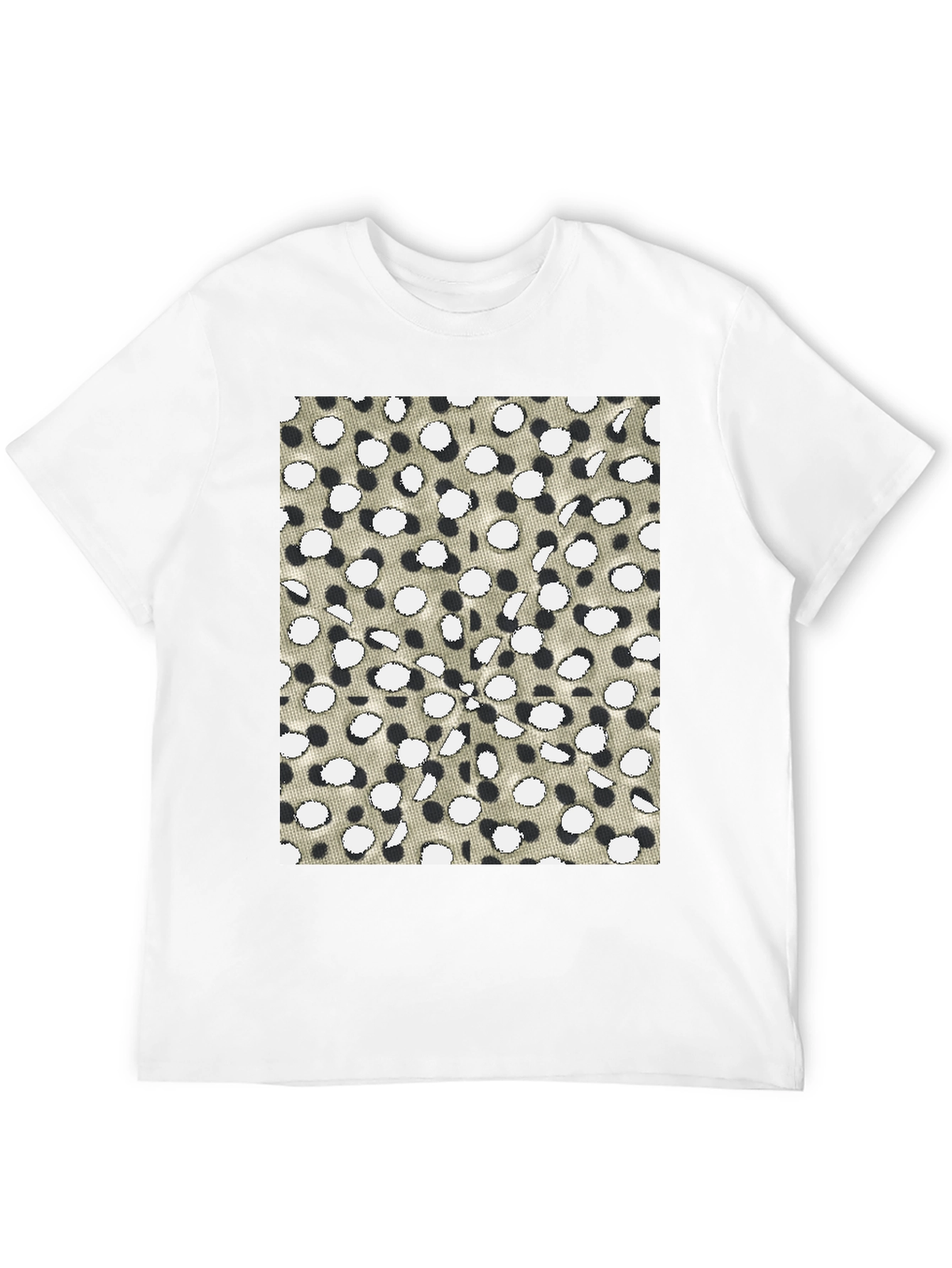 Black Abstract Print Crew Neck T-Shirt view 12