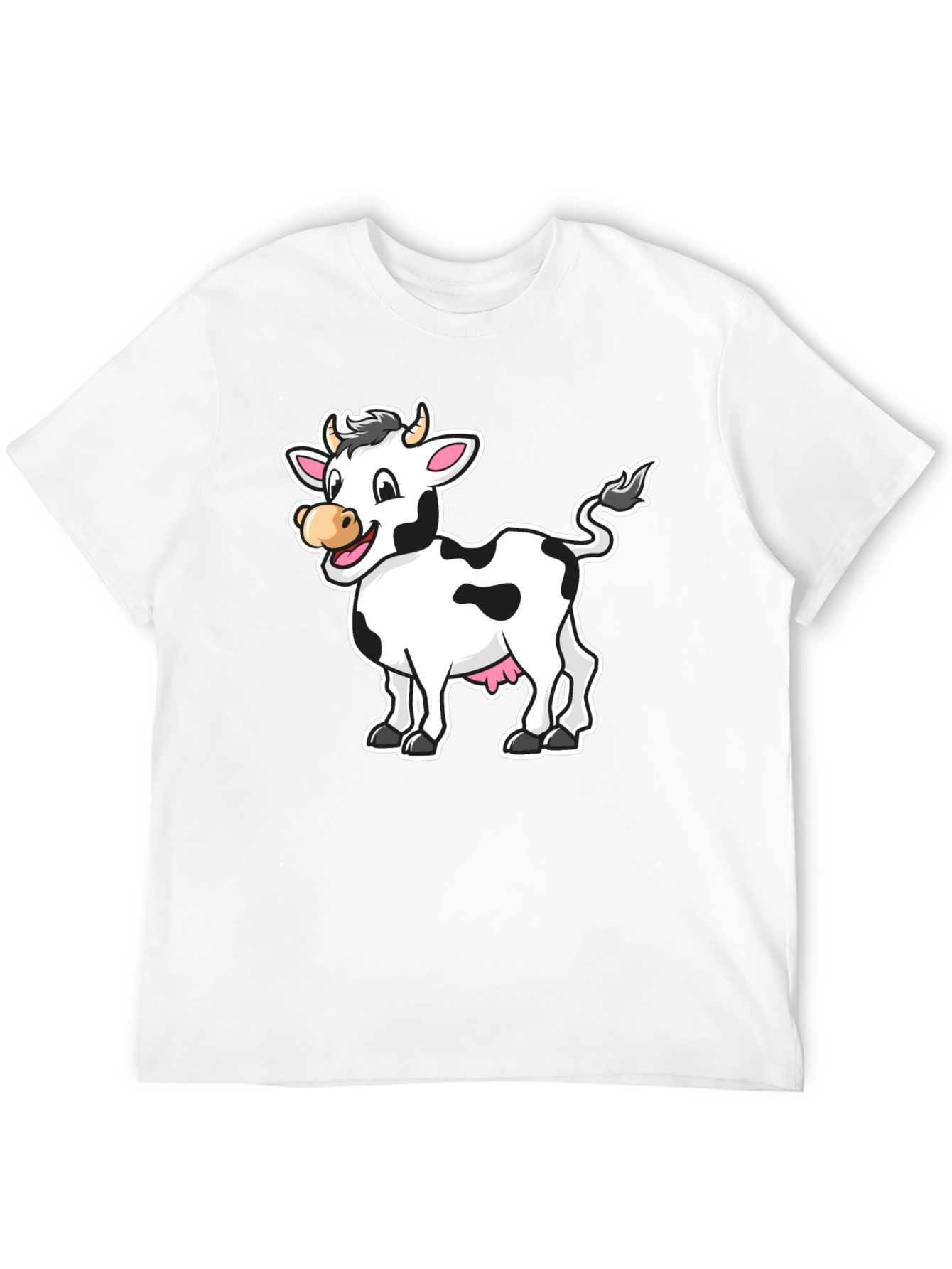 Black Cow Graphic Print Black T-Shirt view 12