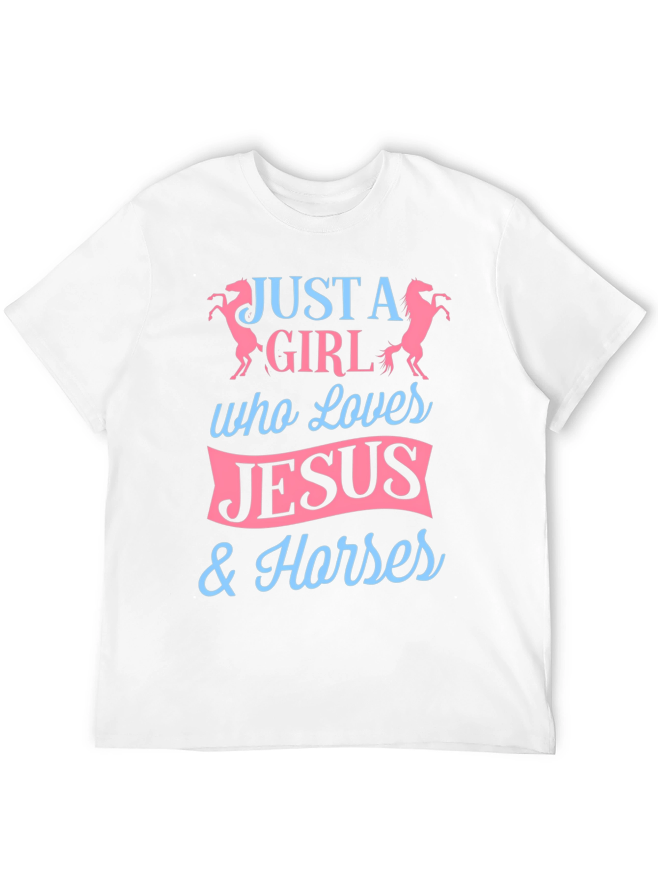 Black Just A Girl Who Loves Jesus and Horses Graphic Tee view 12