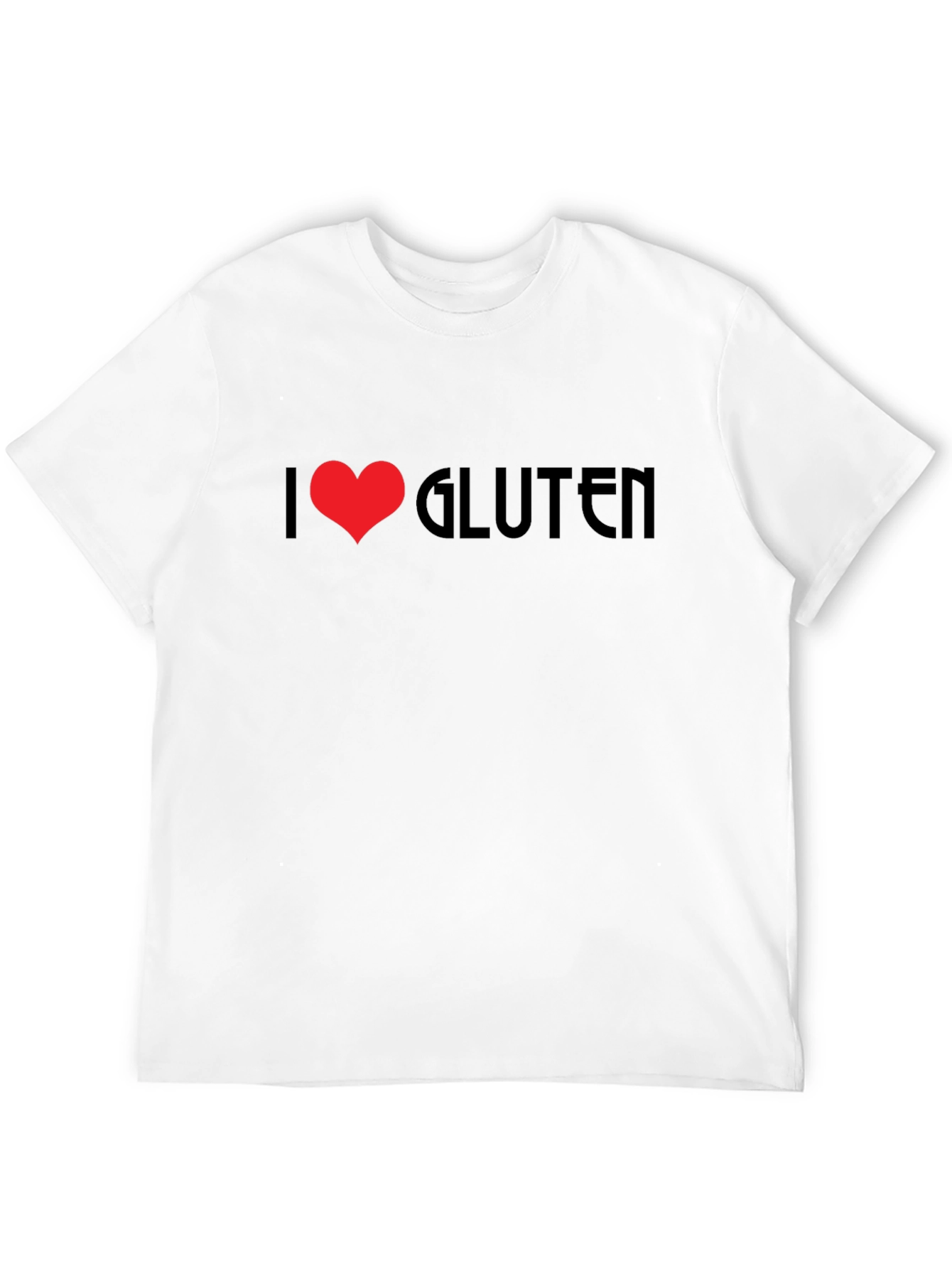 Black I Heart Gluten Black T-Shirt Novelty Graphic Tee view 12
