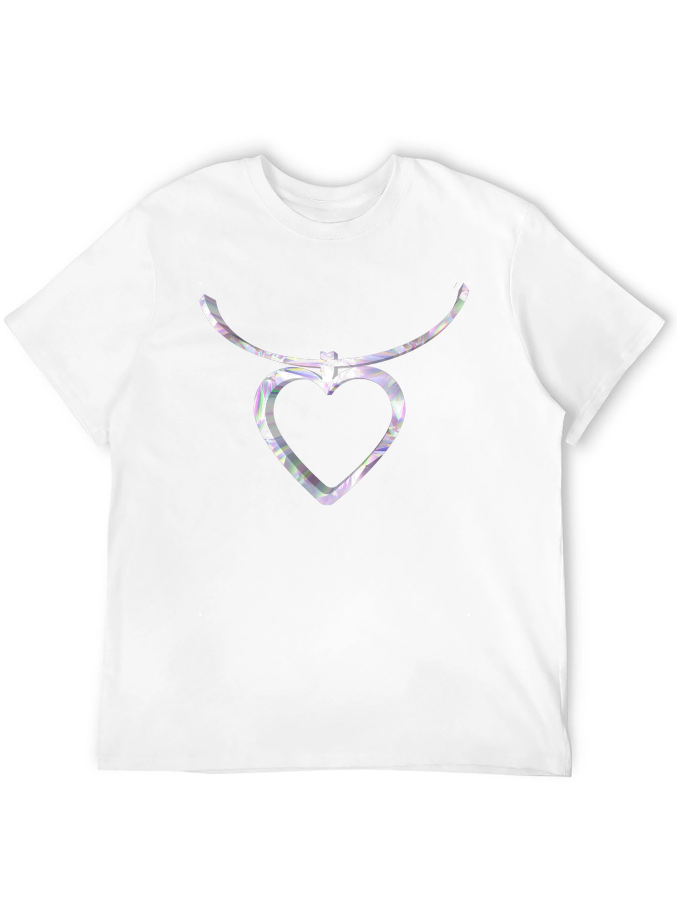 Black Heart Pendant Black Tee - Modern Minimalist Style view 12