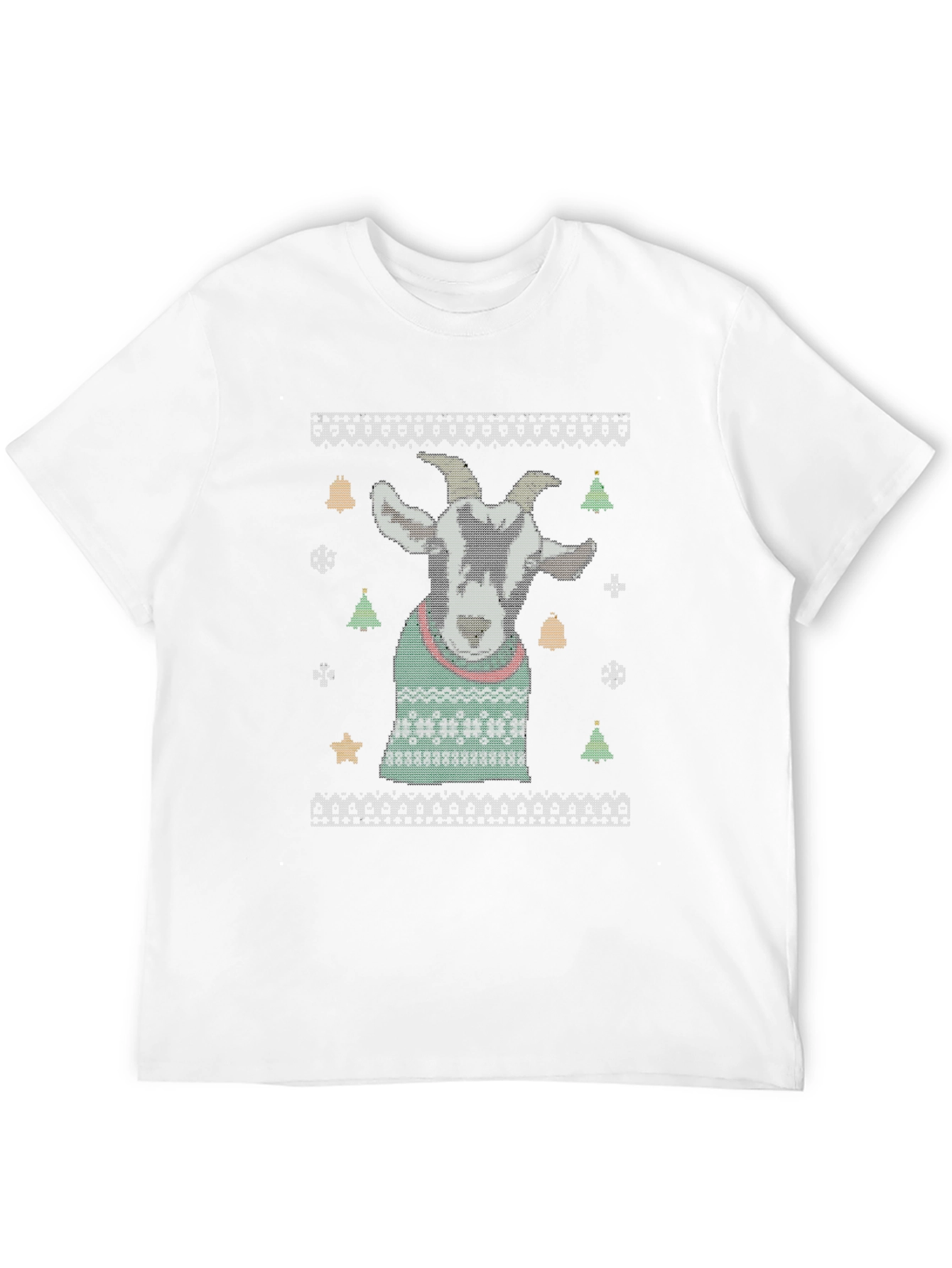 Black Goat Ugly Christmas Sweater T-Shirt view 12
