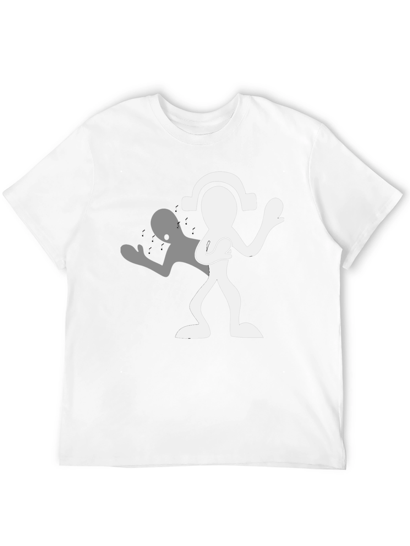 Black Man in Black Tee with Silhouetted Figure view 12