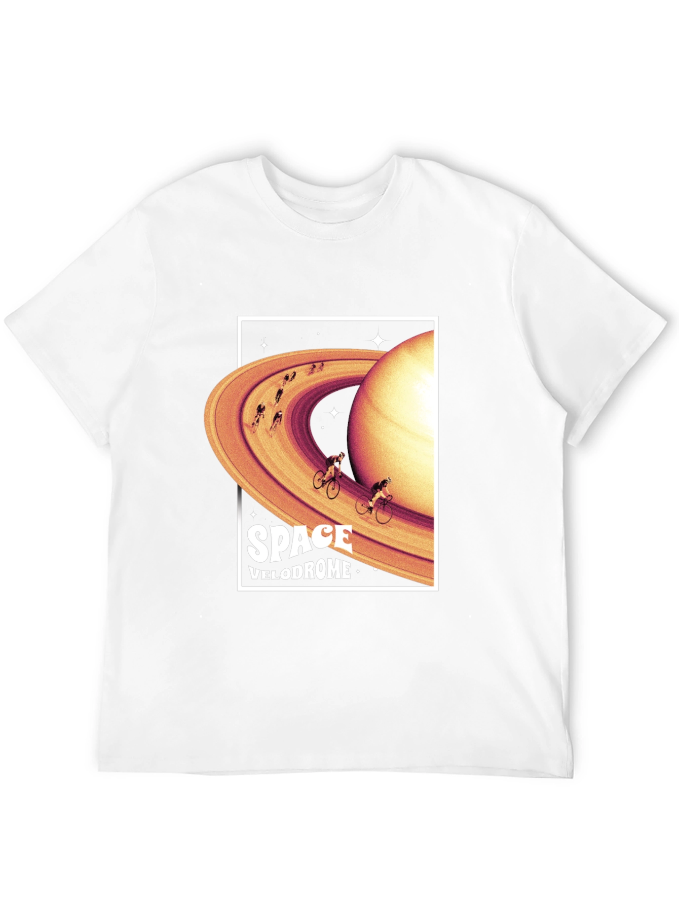 Black Space Velodrome Graphic T-Shirt - Saturn Cycling Tee view 12