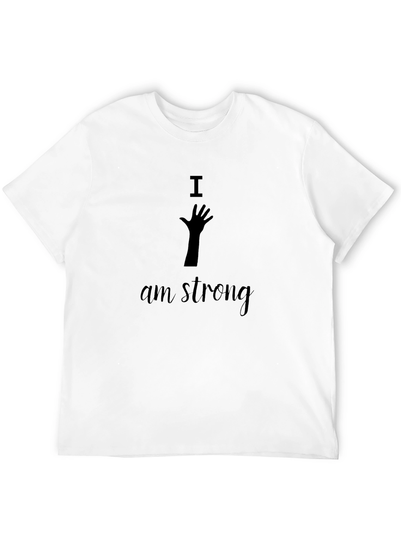 Black I Am Strong Graphic Tee - Black T-Shirt view 12