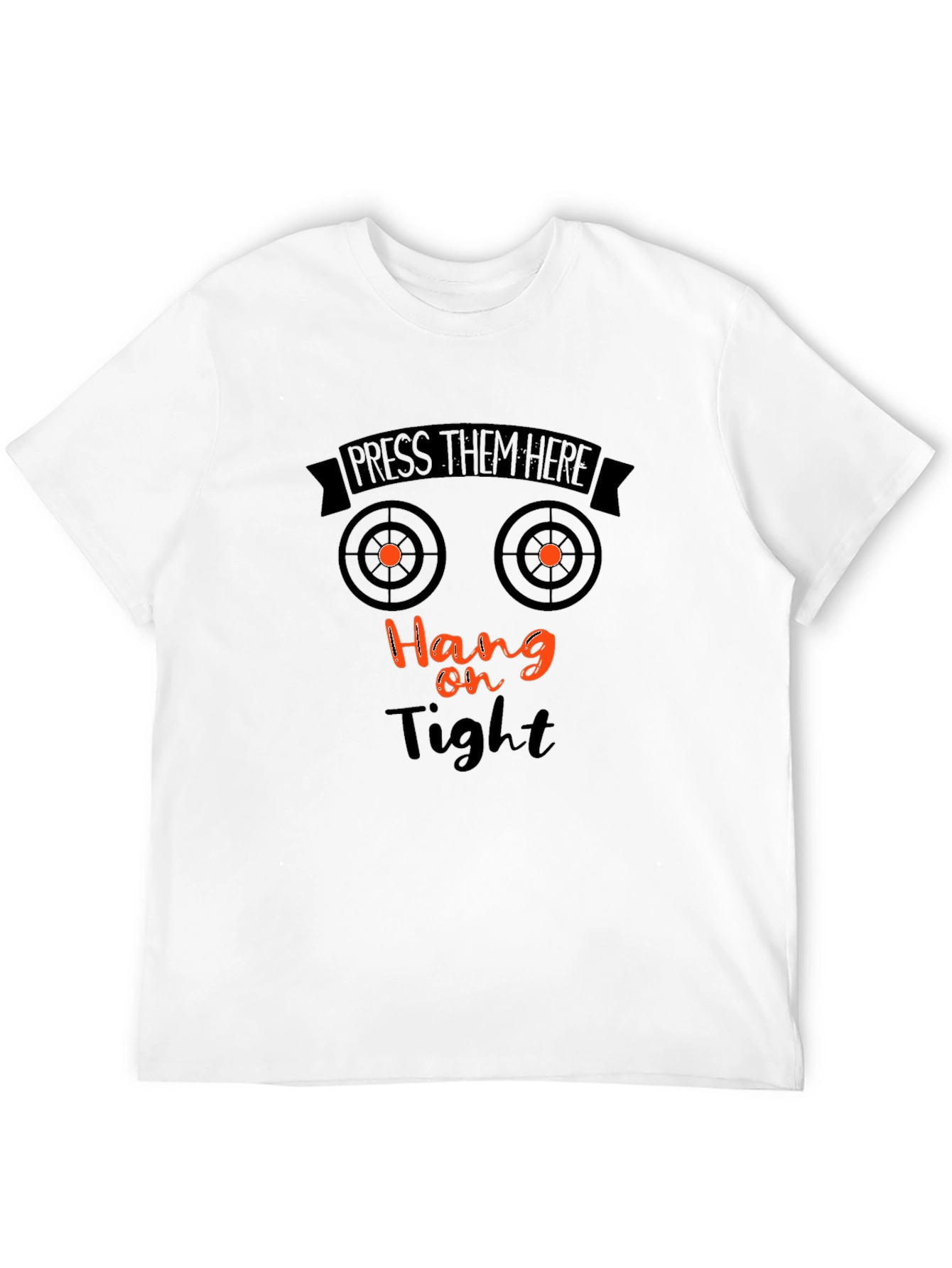 Black Press Them Here T-Shirt - Funny Graphic Tee view 12