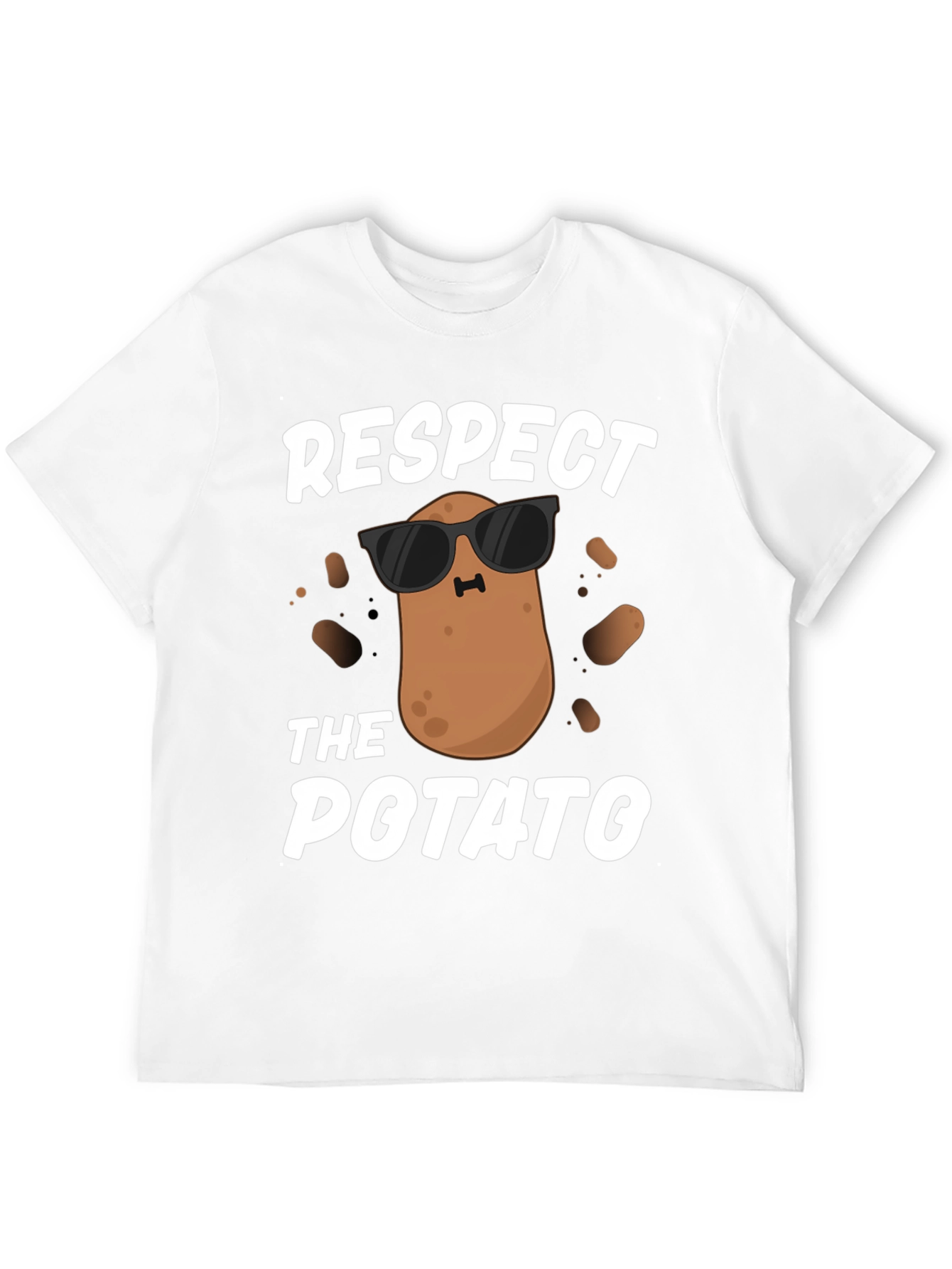Black Respect the Potato Graphic Tee view 12