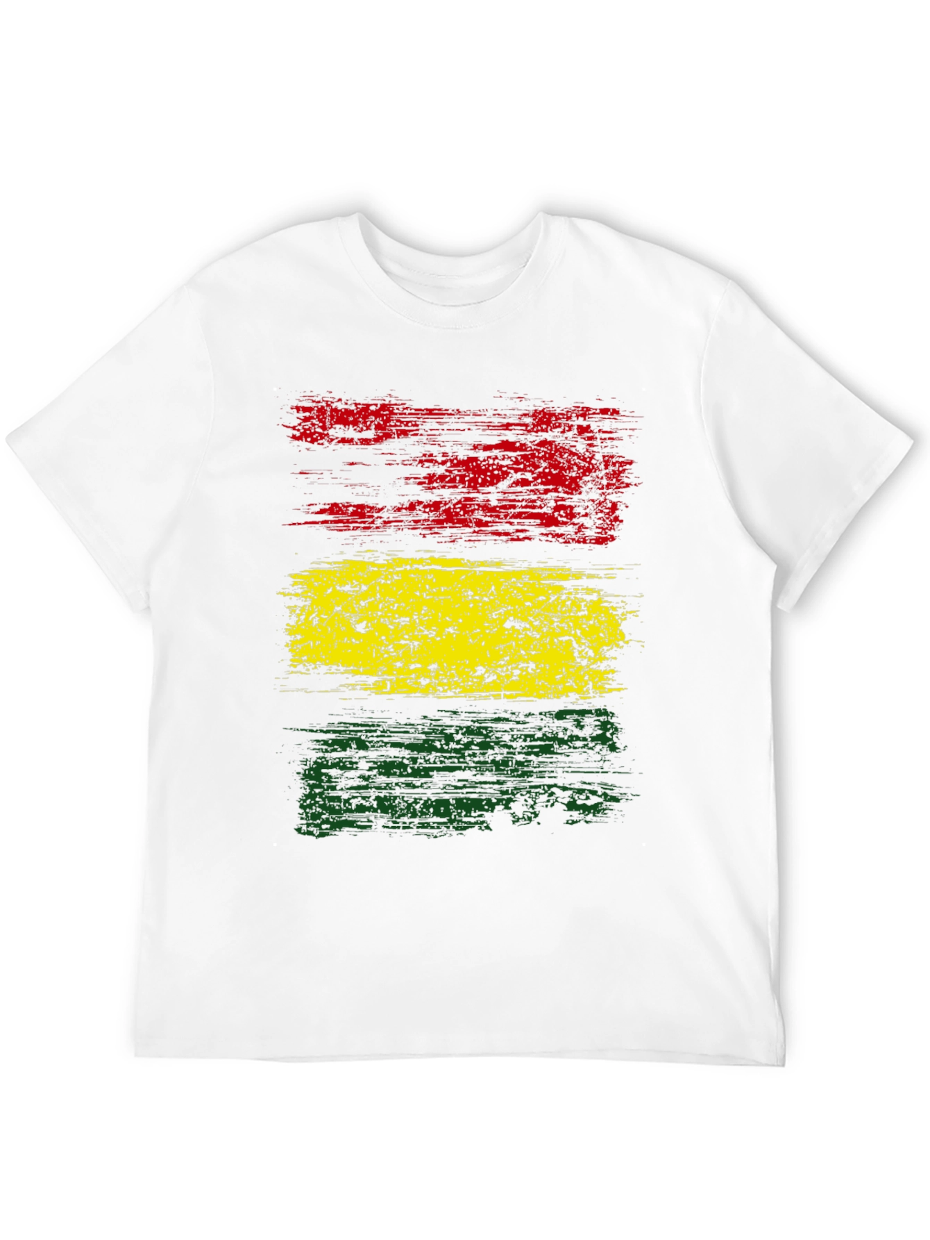 Rasta Flag T-Shirt - Distressed Graphic Tee - 12