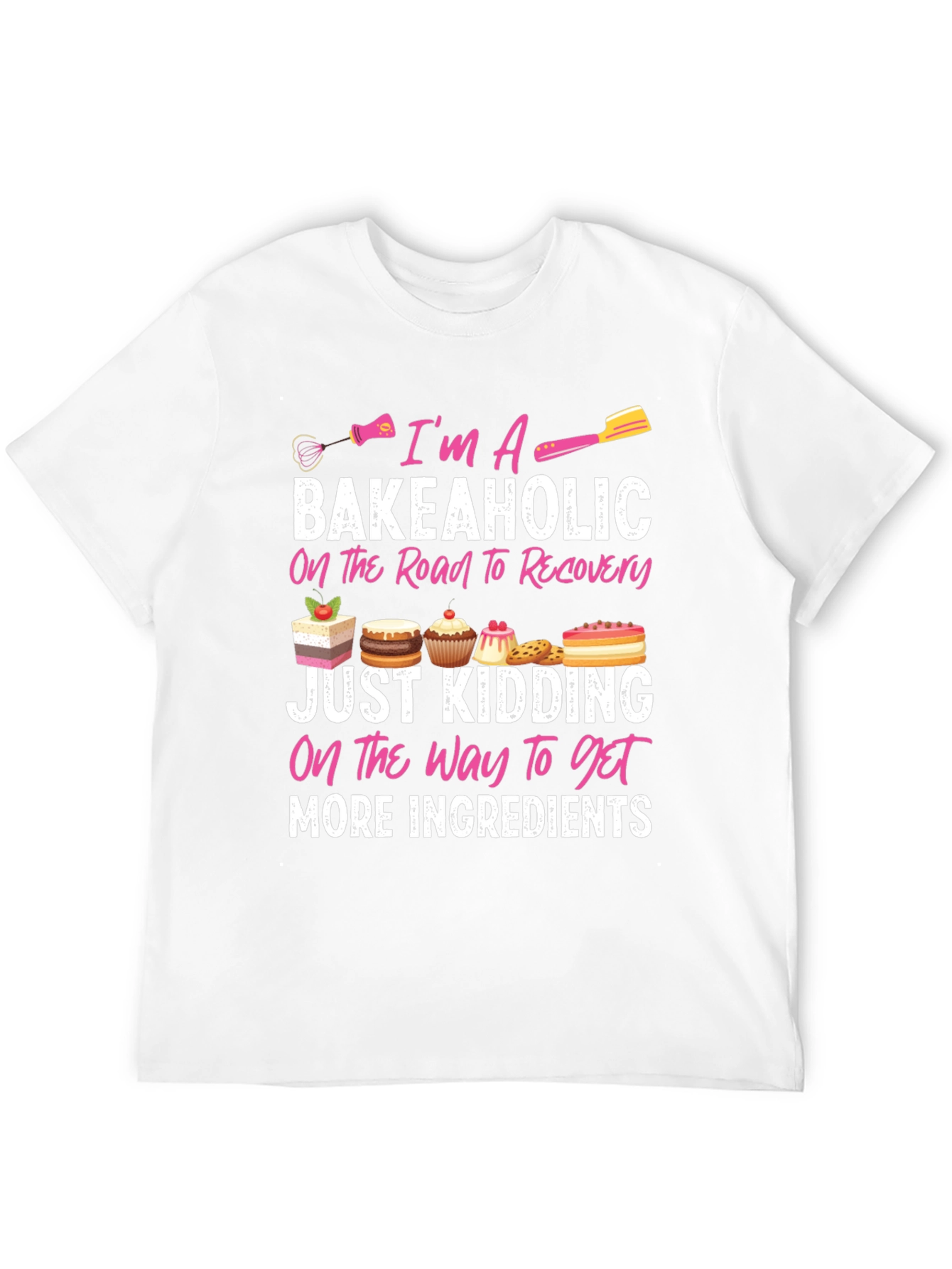 Black Bakeaholic T-Shirt: Baking Lover Tee view 12