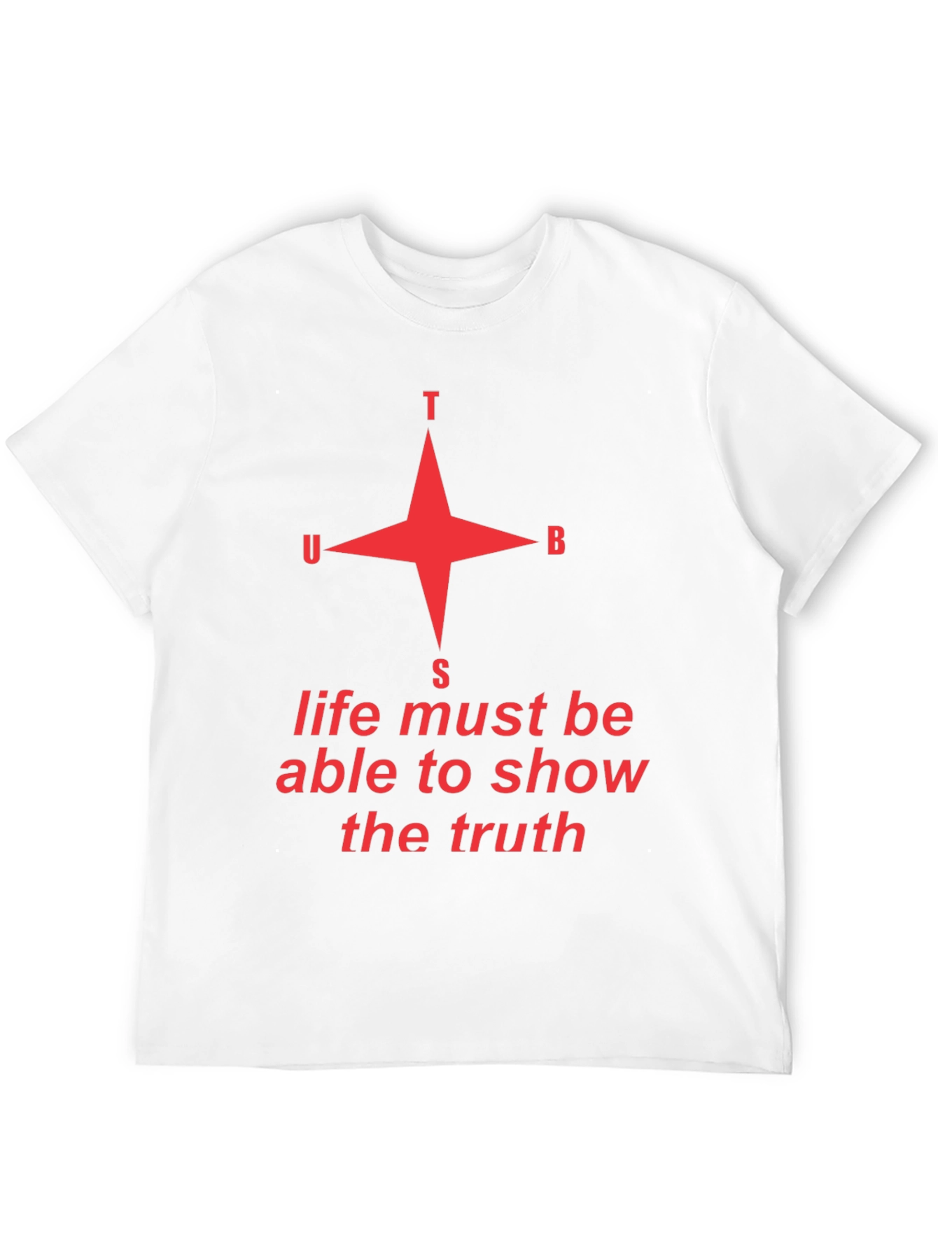 Black Truth Compass Graphic Tee - Unisex Black T-Shirt view 12