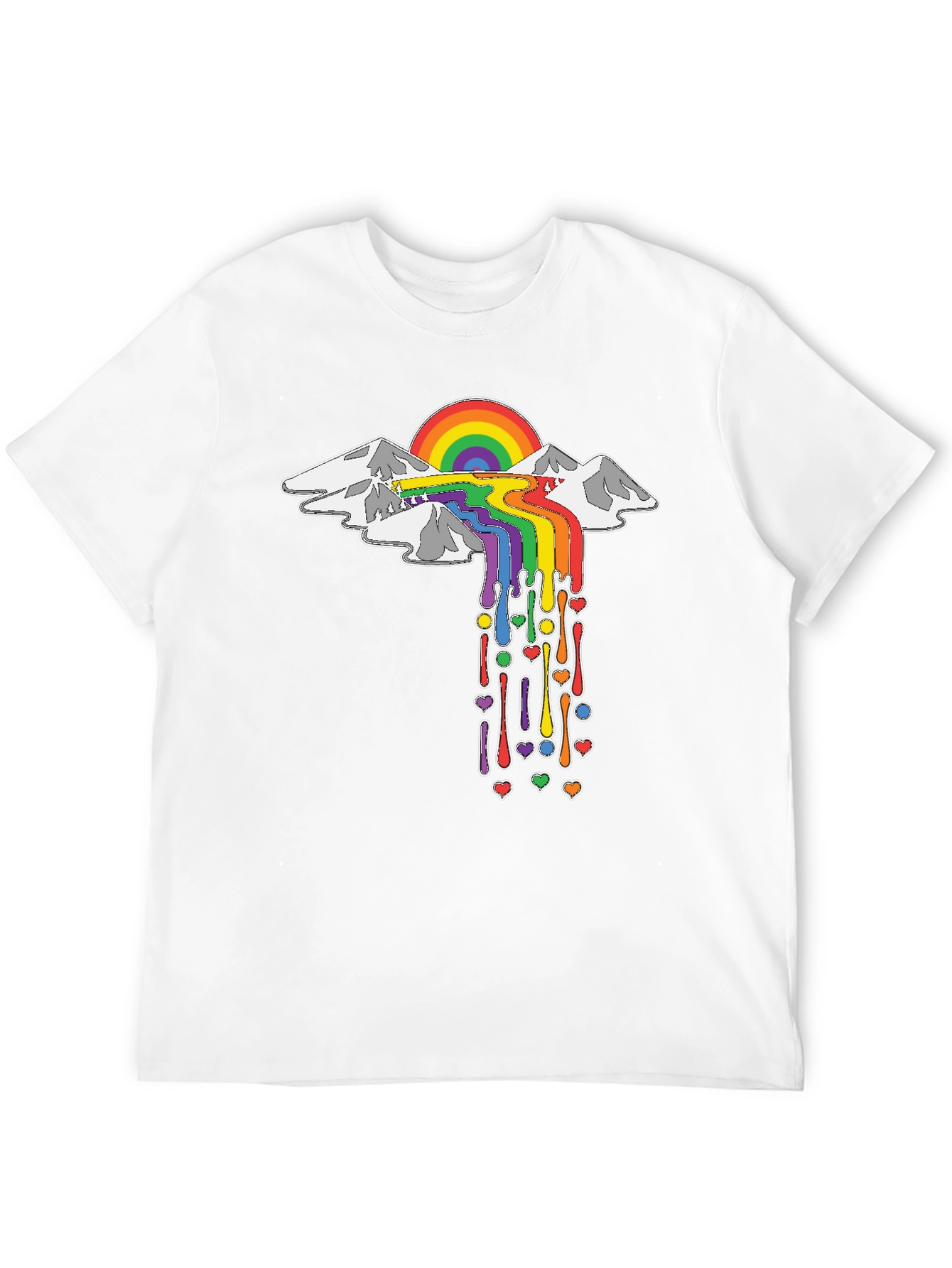 Black Rainbow Mountain T-Shirt - Express Yourself! view 12