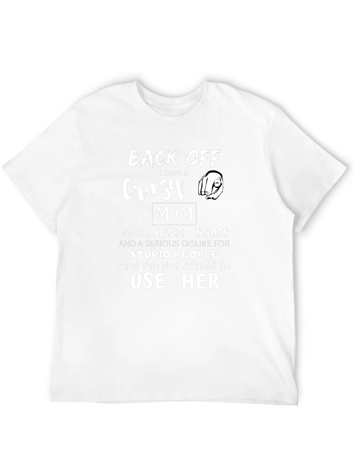Black Back Off Crazy Mom Graphic Tee view 12