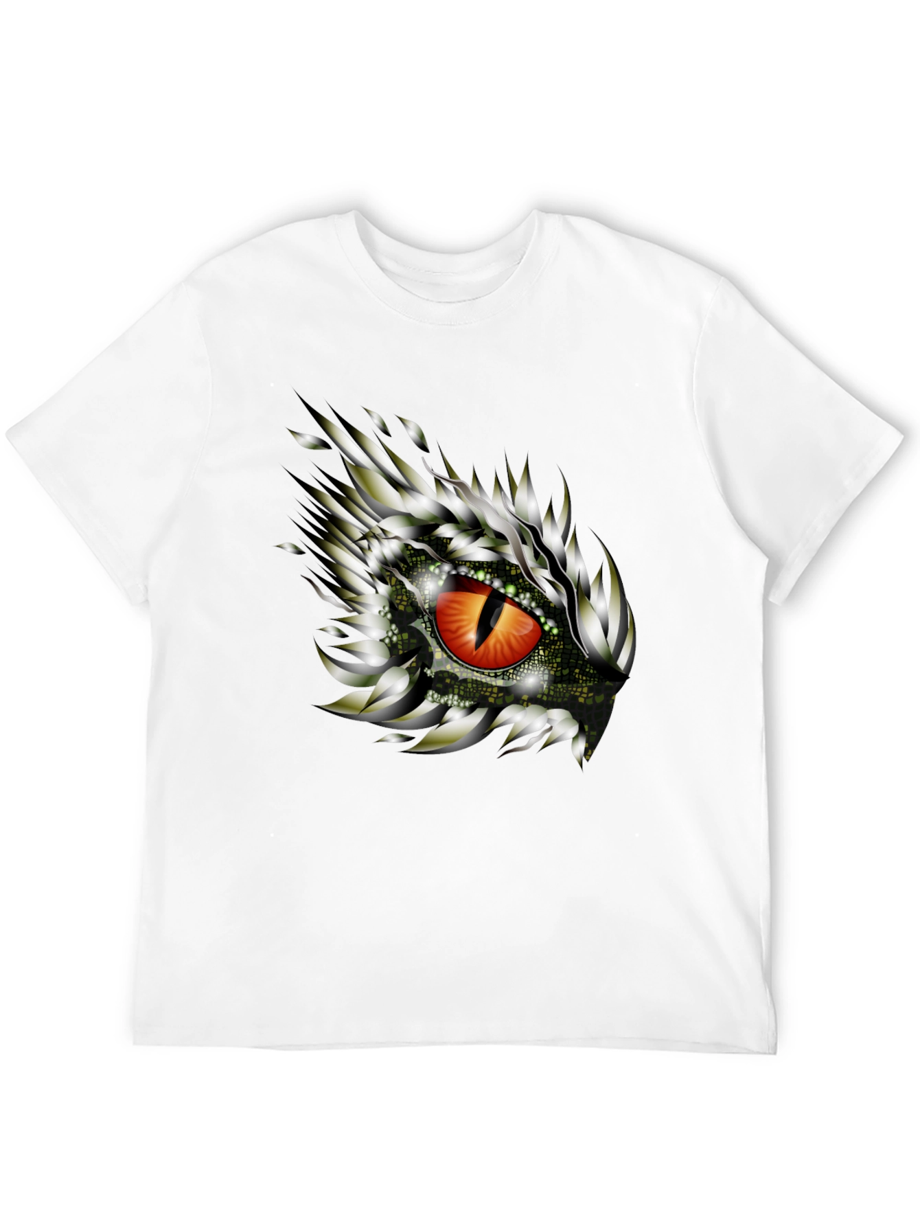 Black Dragon Eye Graphic Print Black T-Shirt view 12