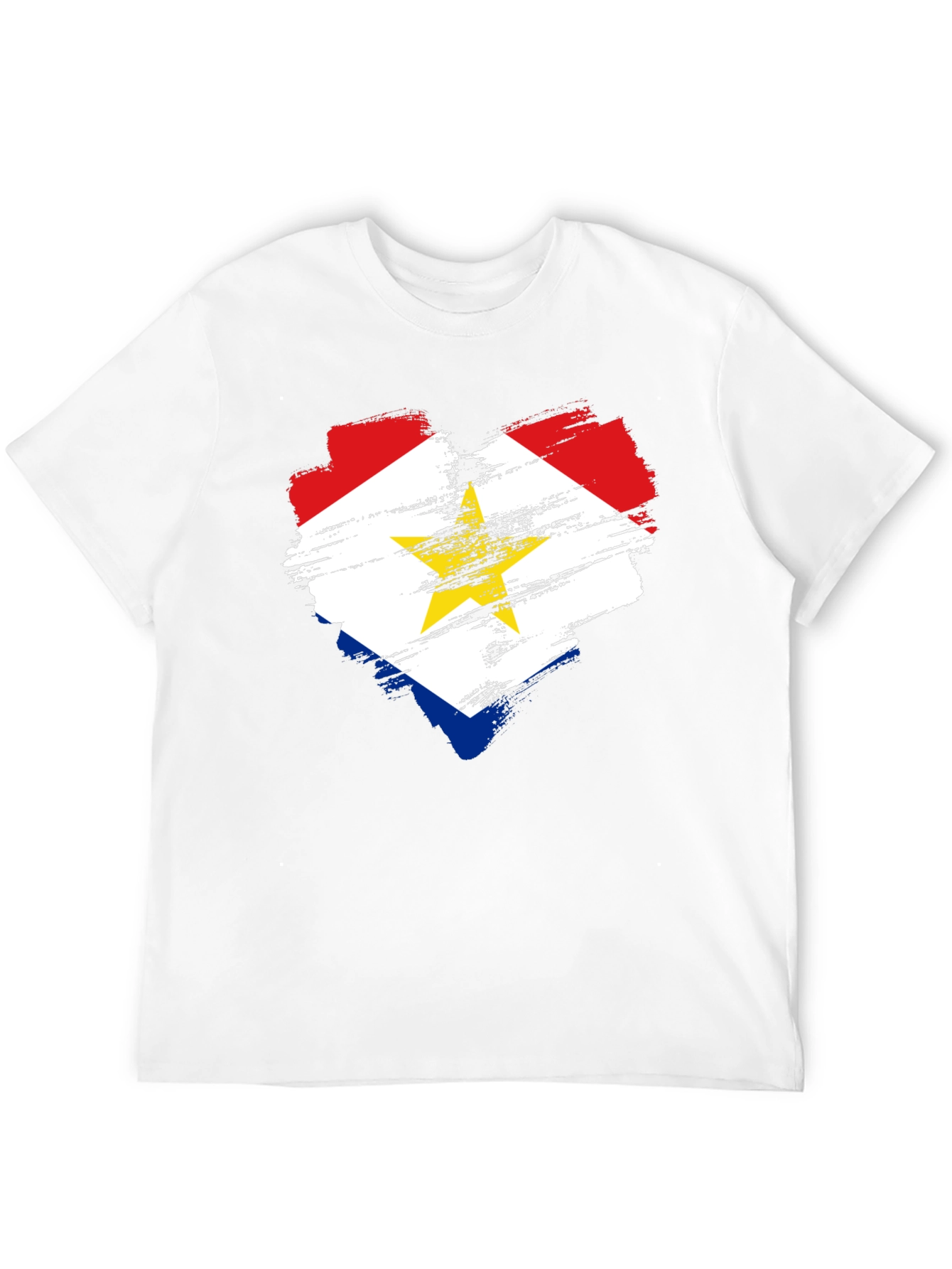 Black Saba Flag Heart T-Shirt view 12