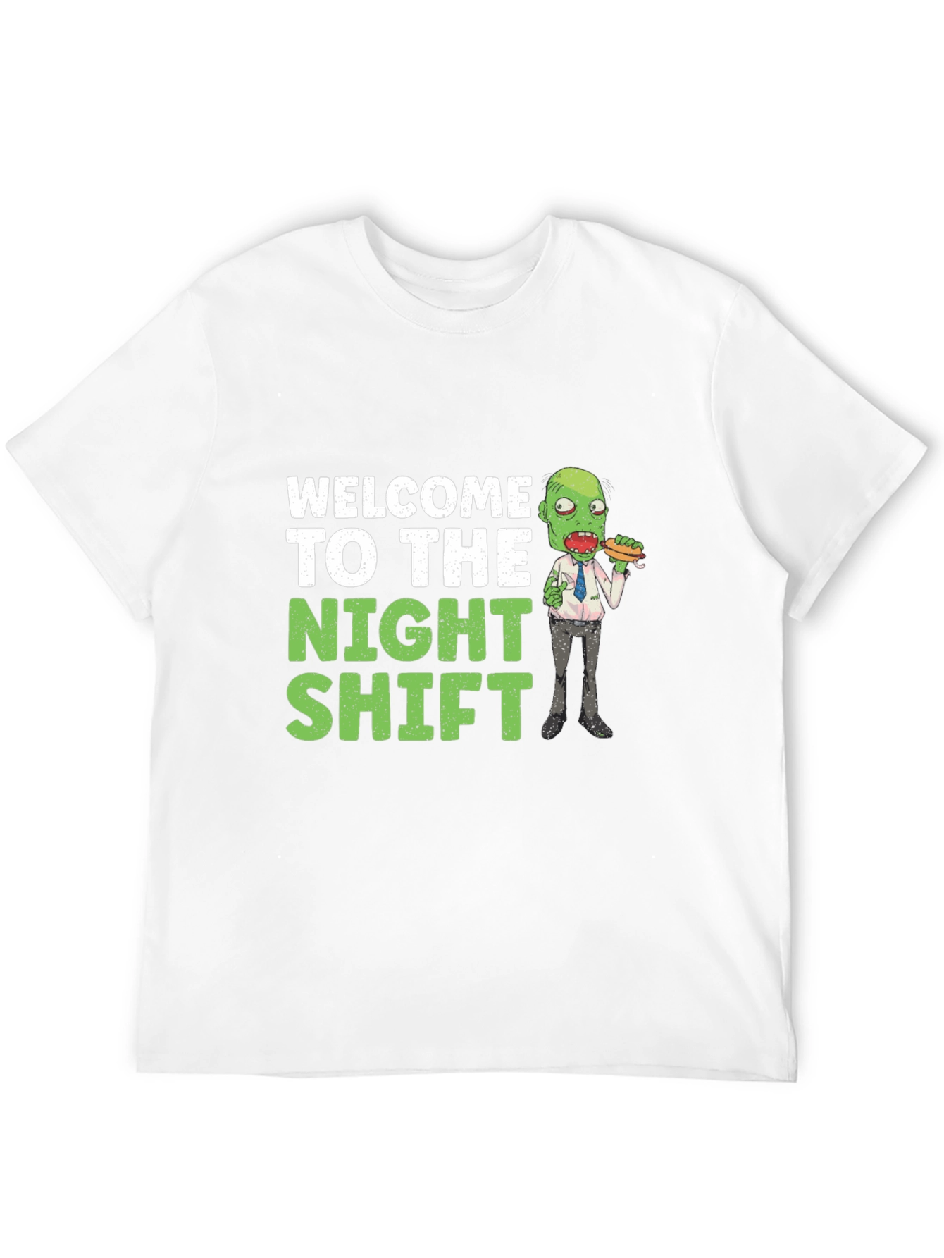 Black Welcome To The Night Shift Zombie T-Shirt view 12