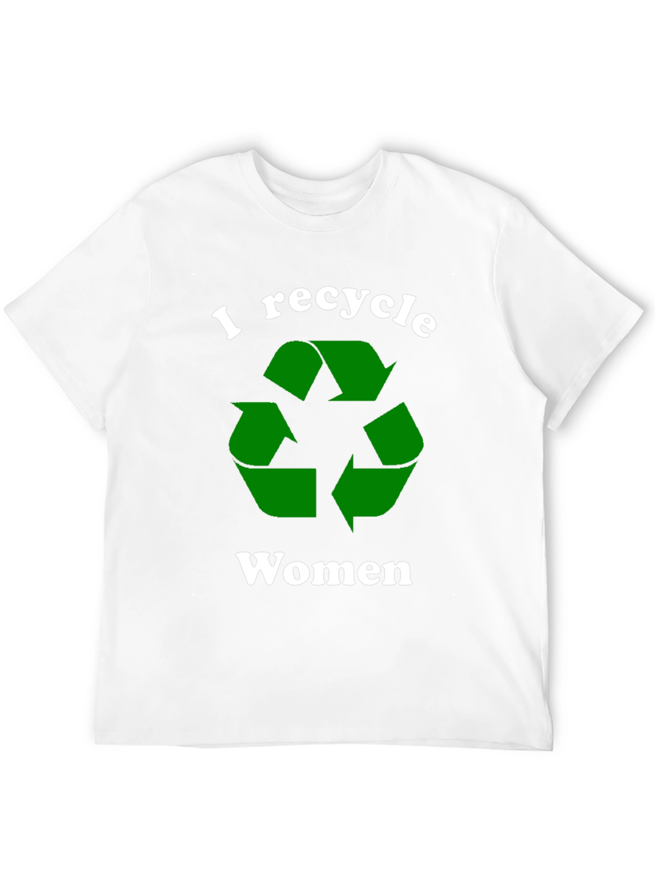 Black I Recycle Women Graphic Tee - Bold Statement T-Shirt view 12