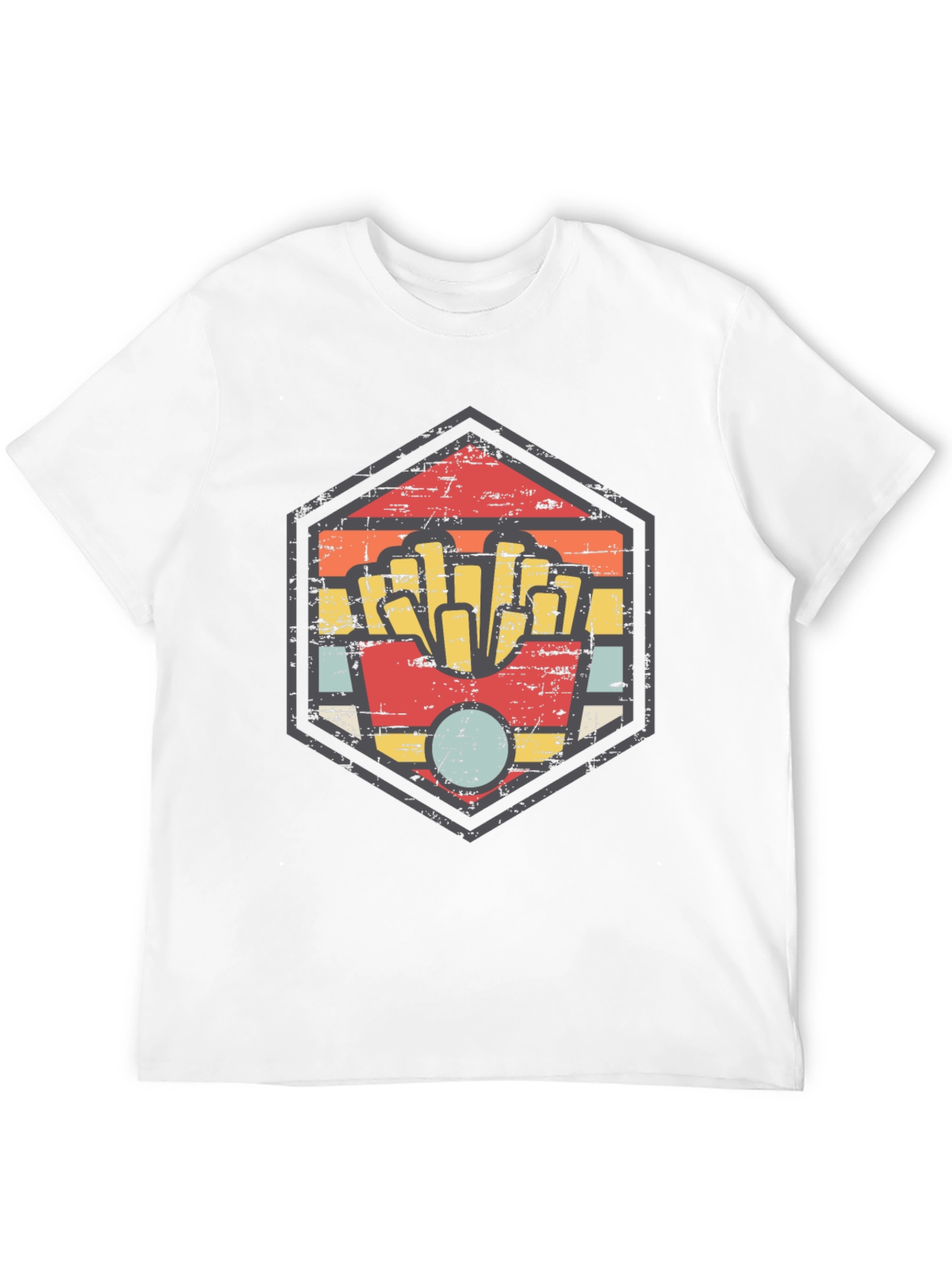 Black Retro Fries Graphic Tee - Unisex view 12