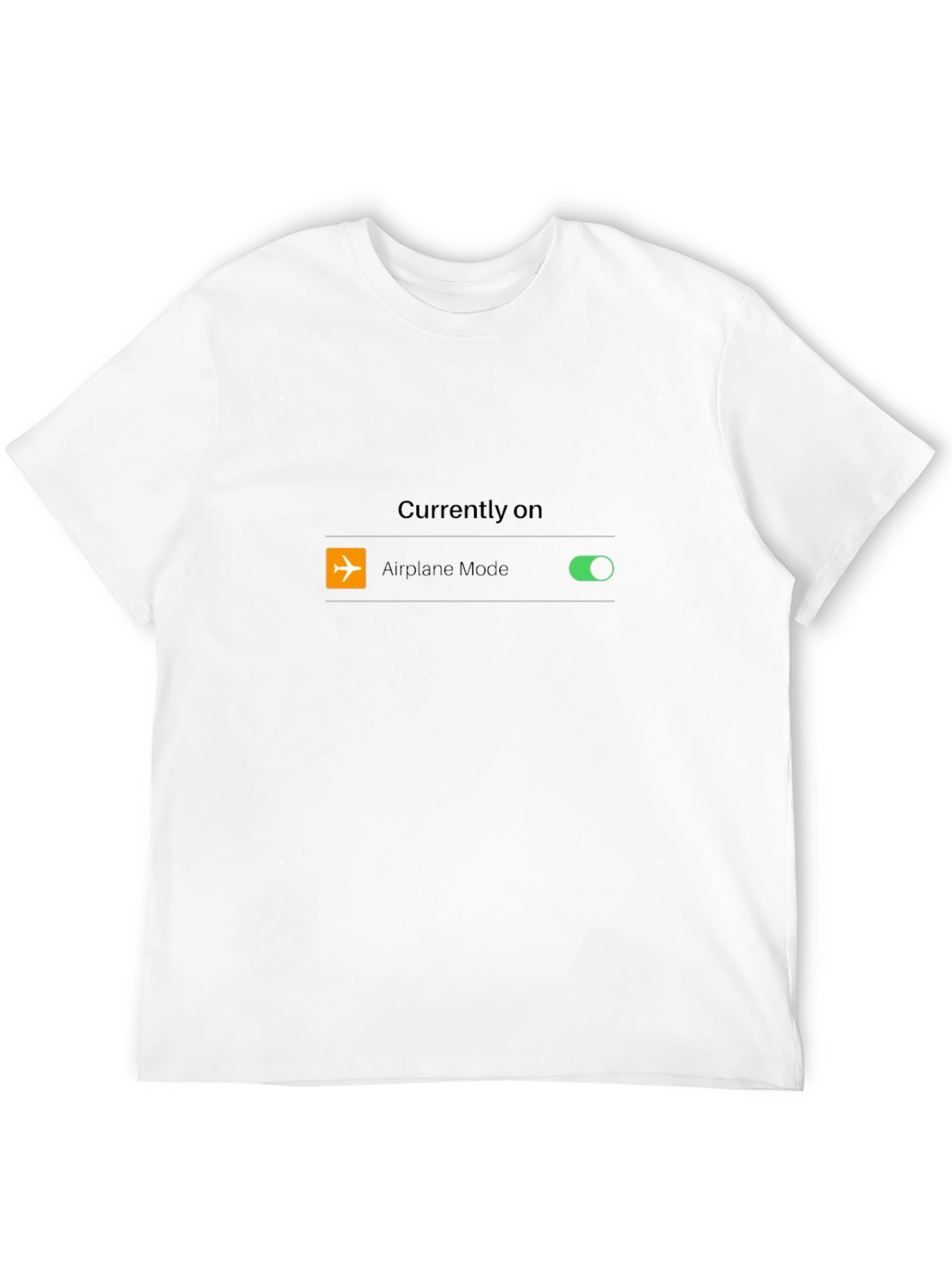 Black Airplane Mode On T-Shirt - Novelty Graphic Tee view 12