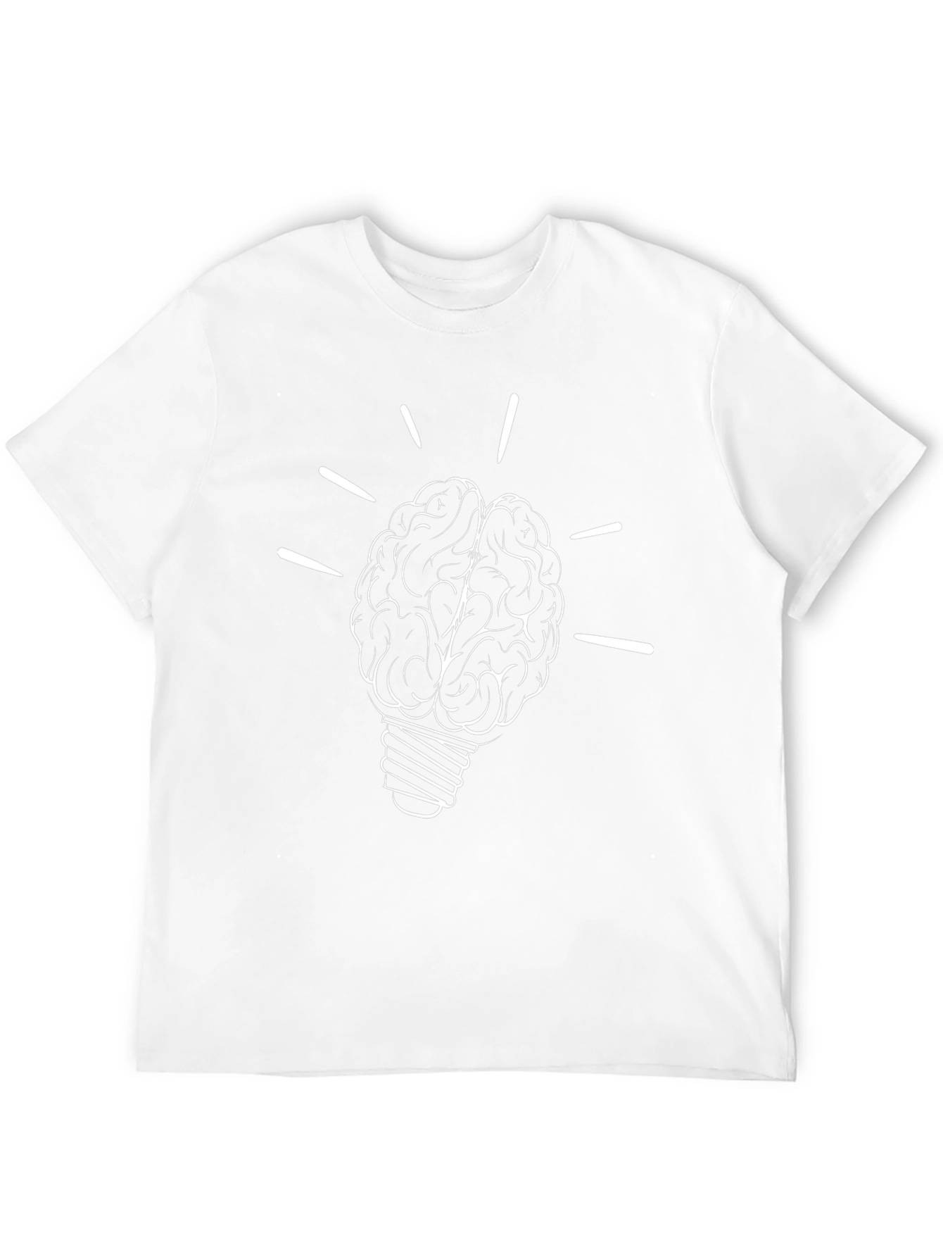 Black Brain Lightbulb Graphic Tee - Black view 12