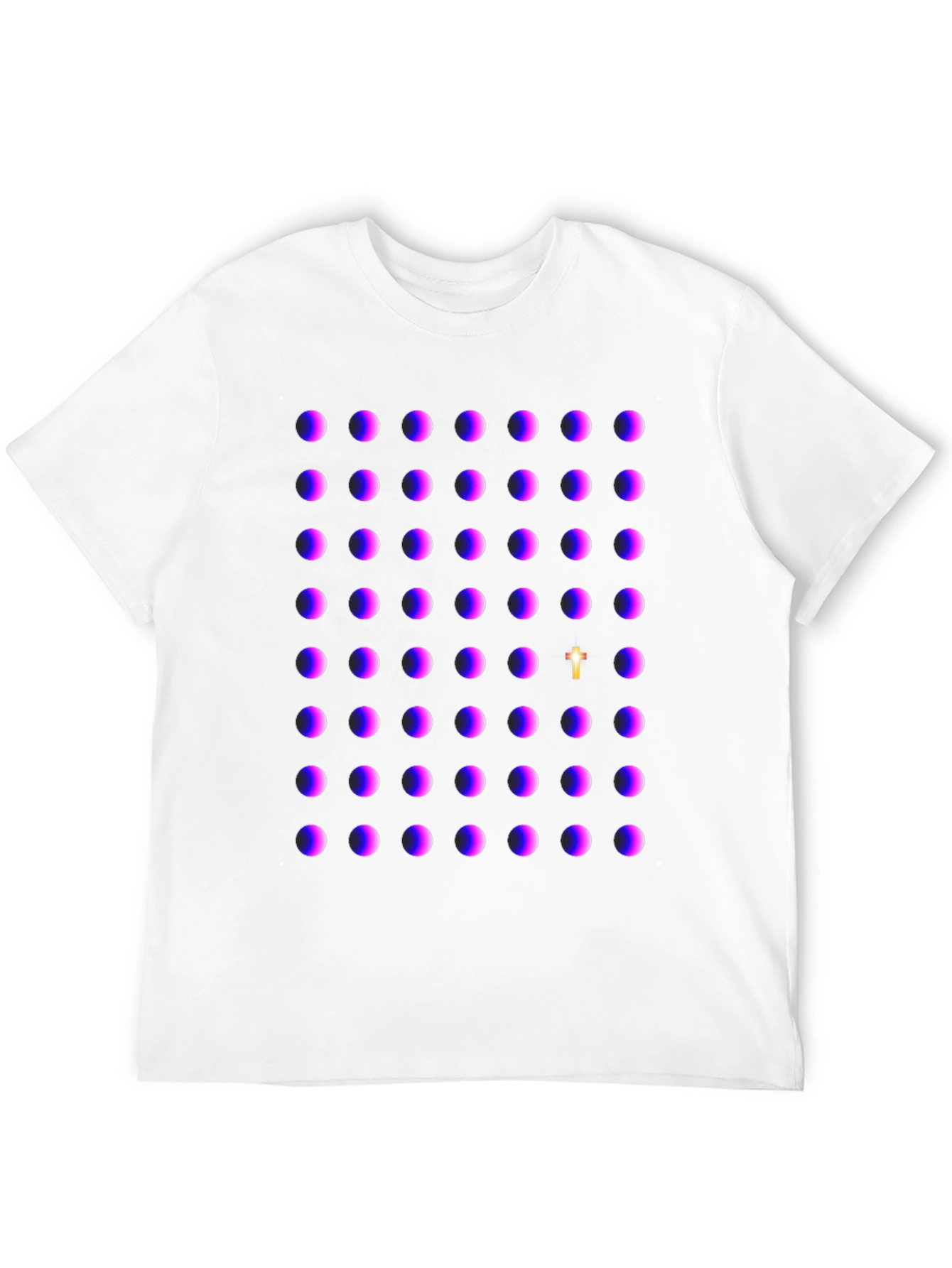 Black Unique Pattern Tee - Spiritual Cross view 12