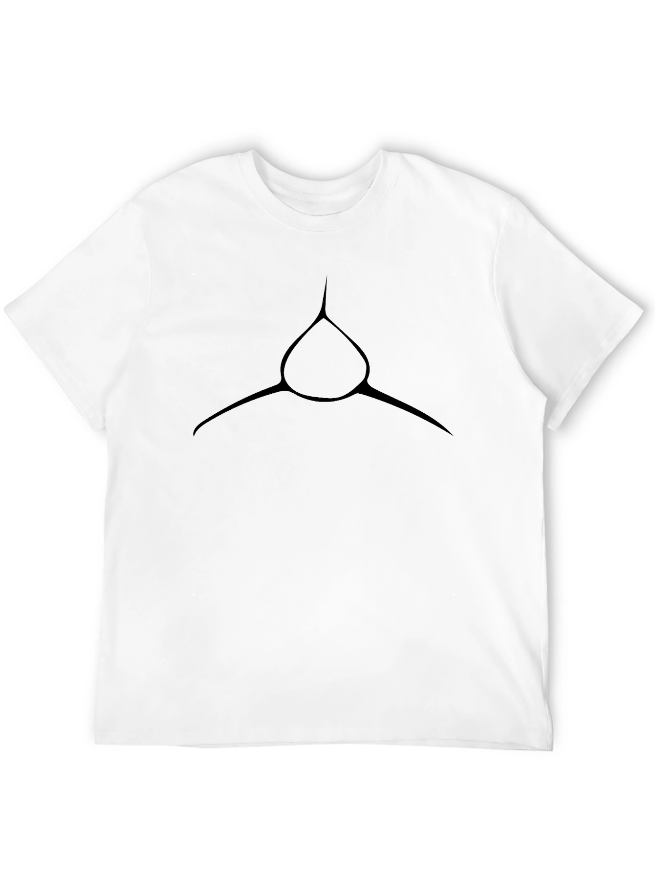 Black Minimalist Arrowhead Graphic Black T-Shirt view 12